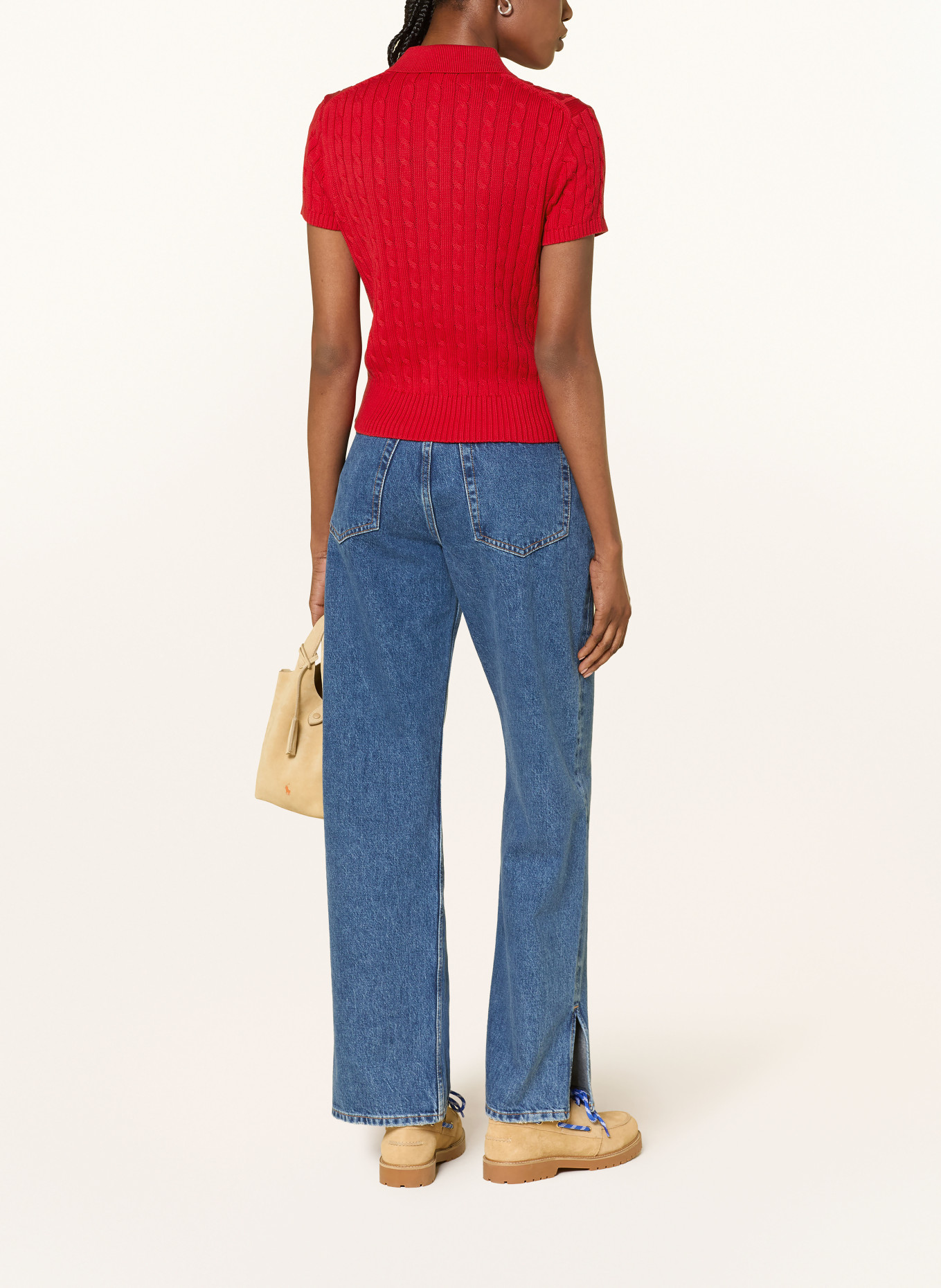 POLO RALPH LAUREN Strick-Poloshirt: ROT