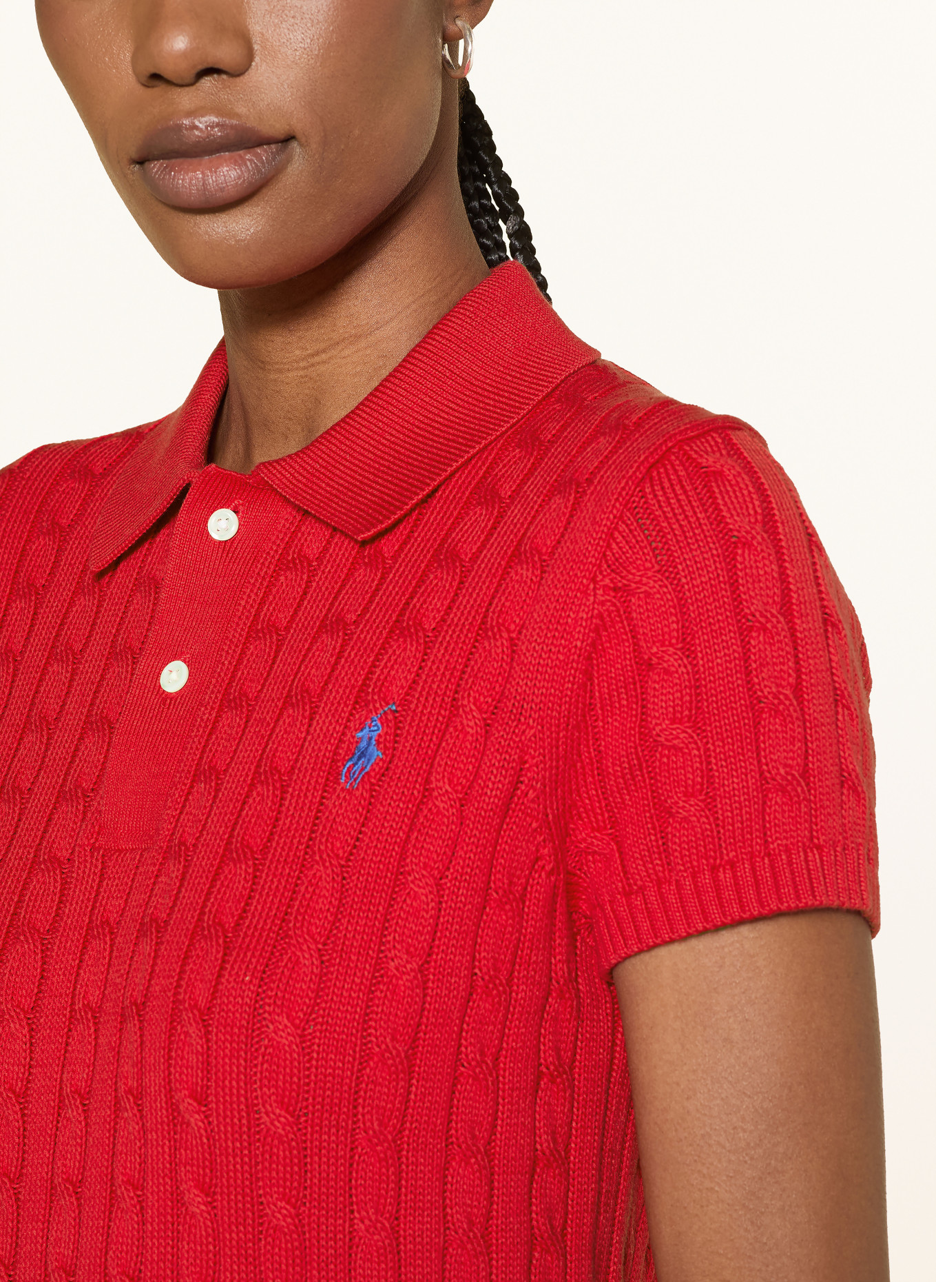 POLO RALPH LAUREN Strick-Poloshirt: ROT