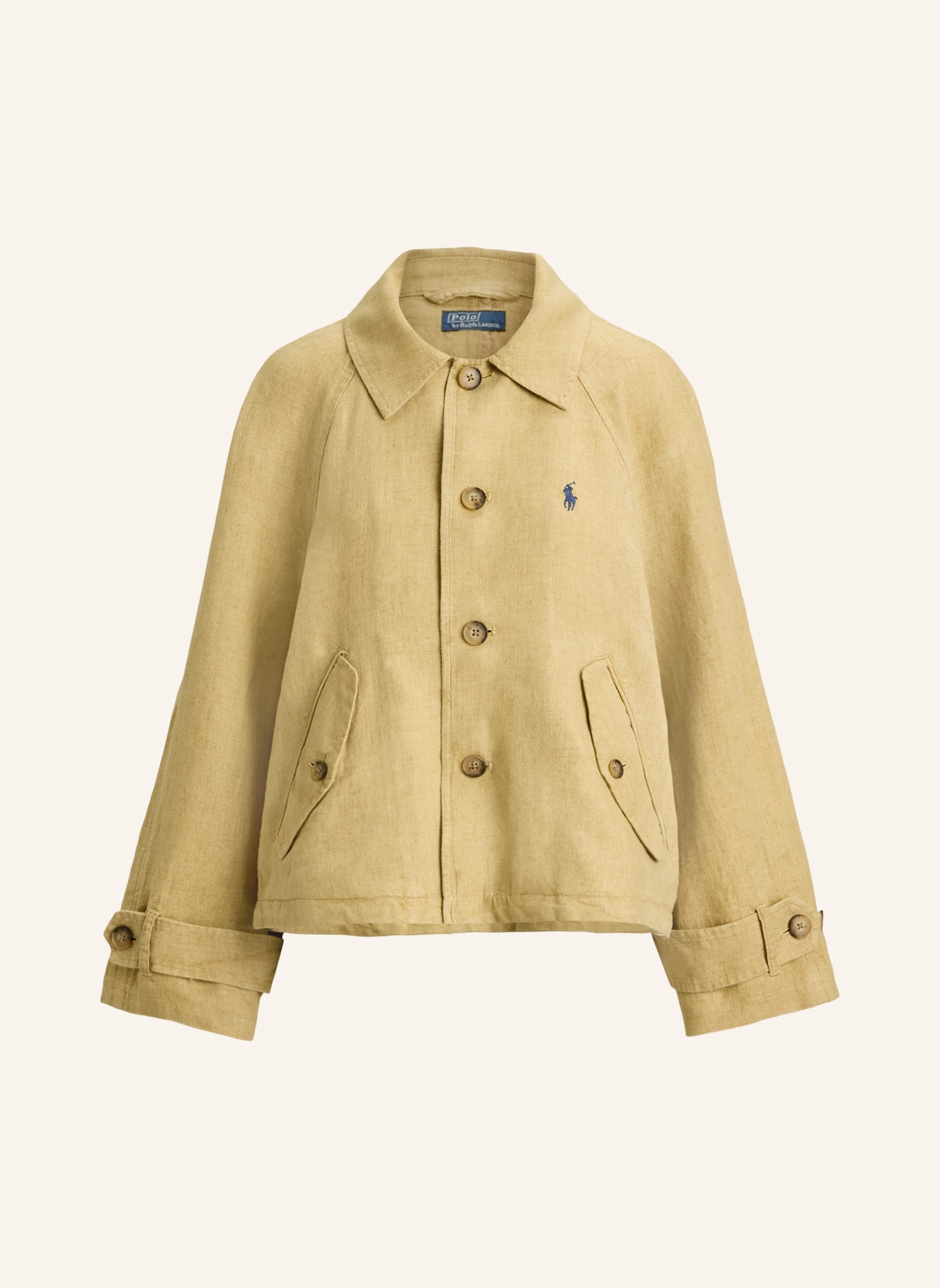 POLO RALPH LAUREN Overjas van linnen: CAMEL