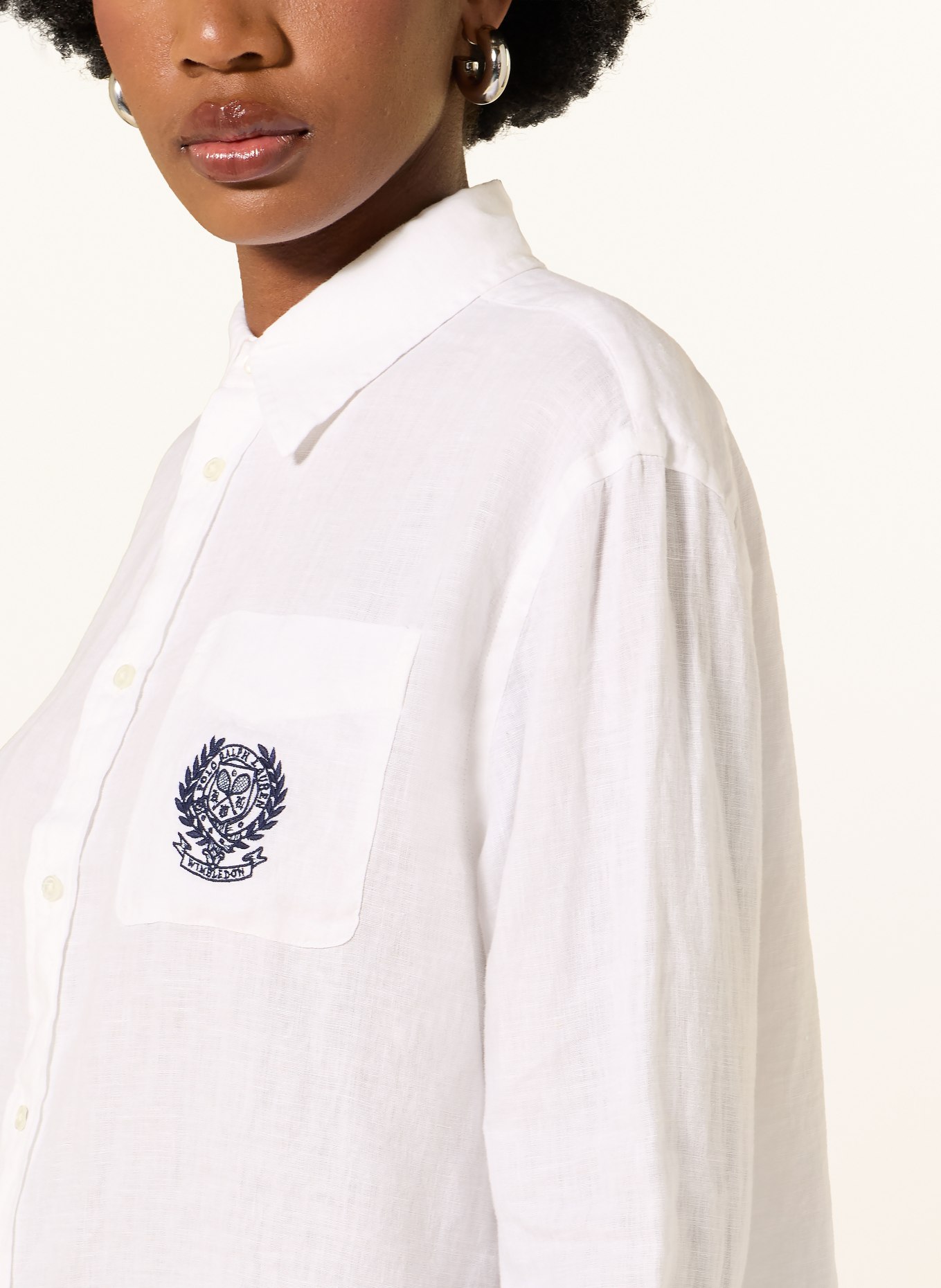 POLO RALPH LAUREN Hemdbluse aus Leinen: WEISS