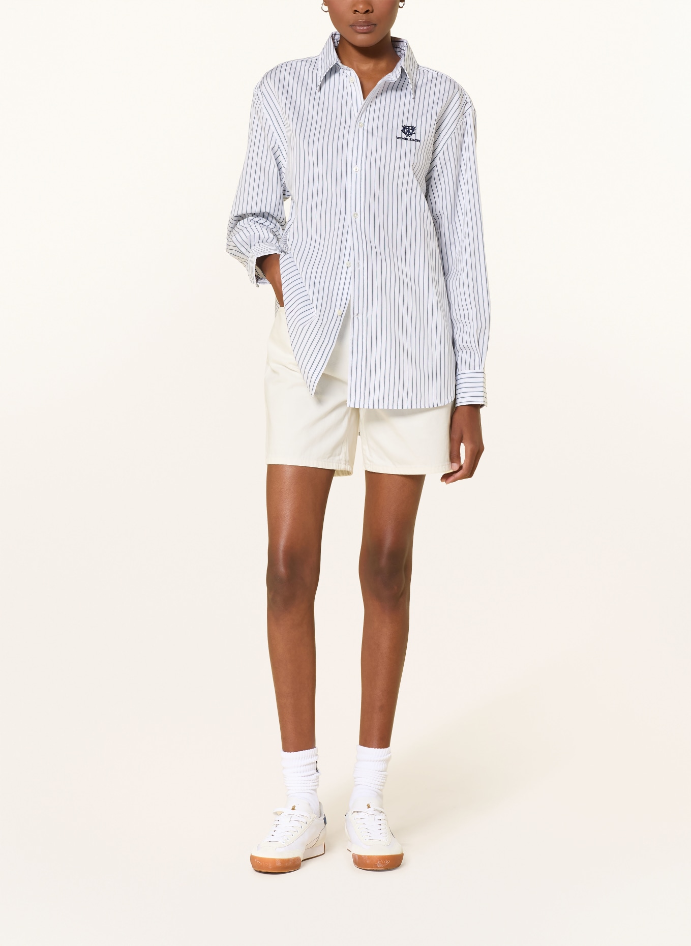 POLO RALPH LAUREN Bluzka: BIAŁY / JASNONIEBIESKI / CZARNY