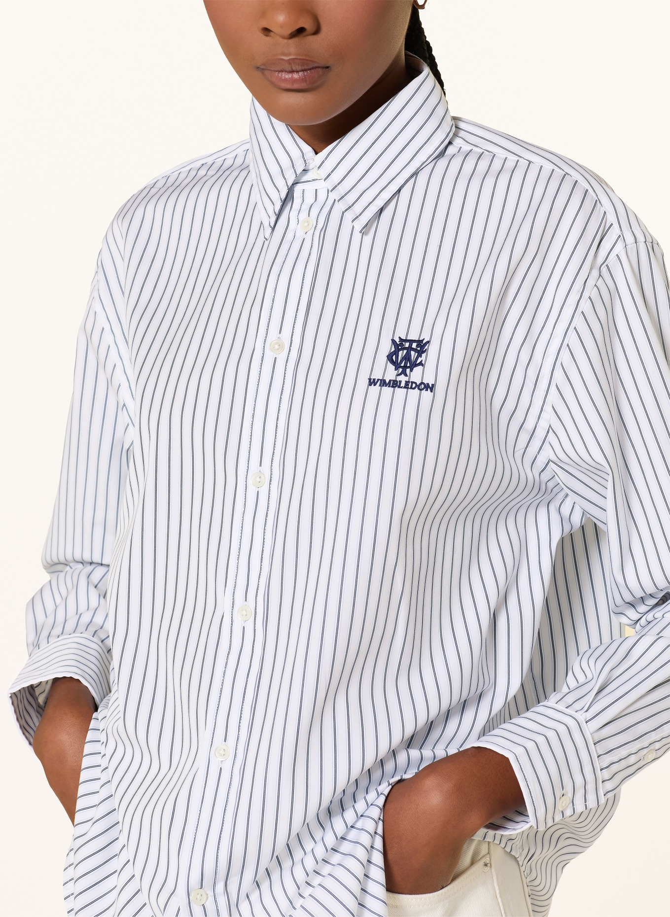 POLO RALPH LAUREN Bluzka: BIAŁY / JASNONIEBIESKI / CZARNY
