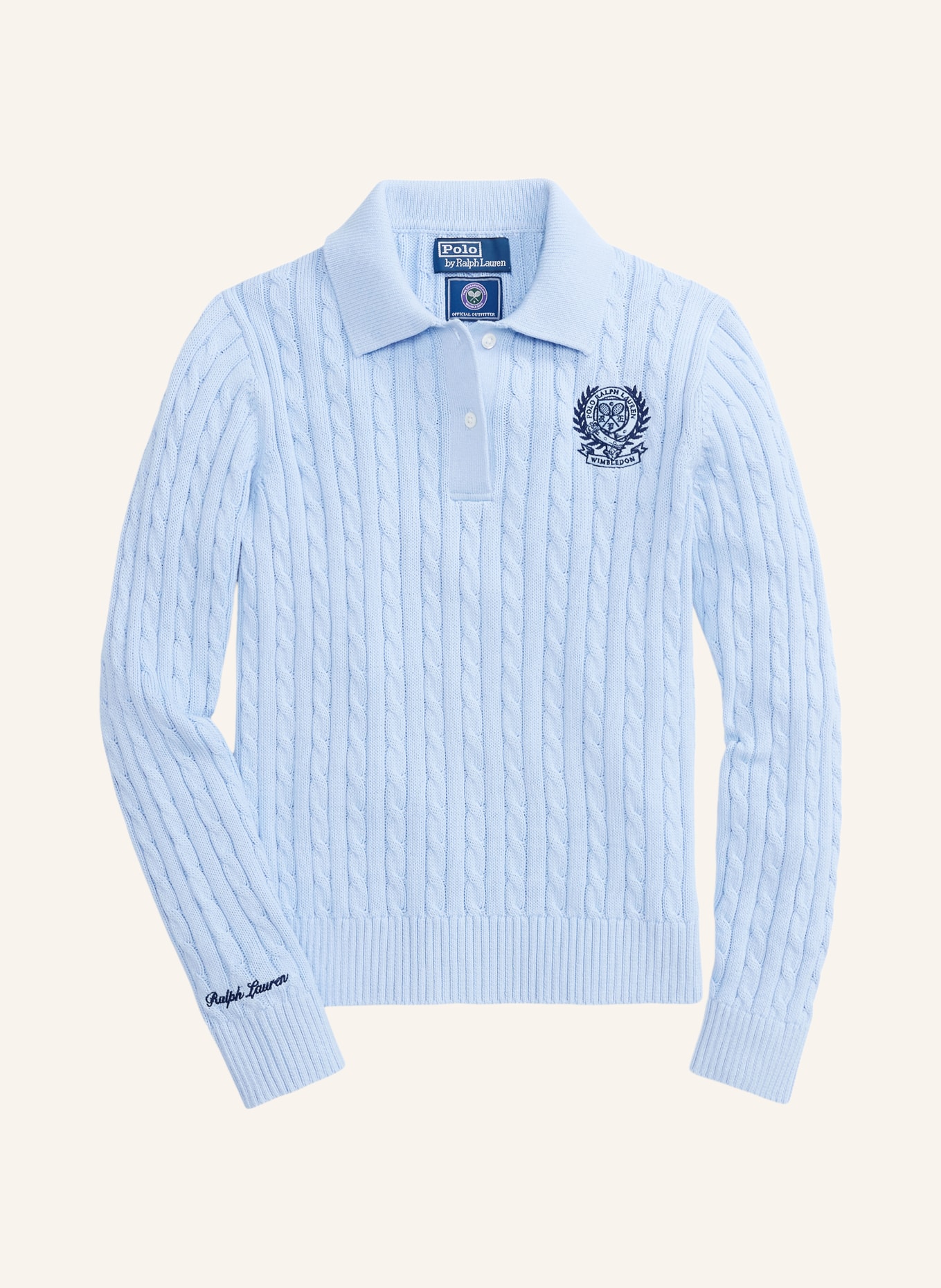 POLO RALPH LAUREN Knit polo shirt: LIGHT BLUE