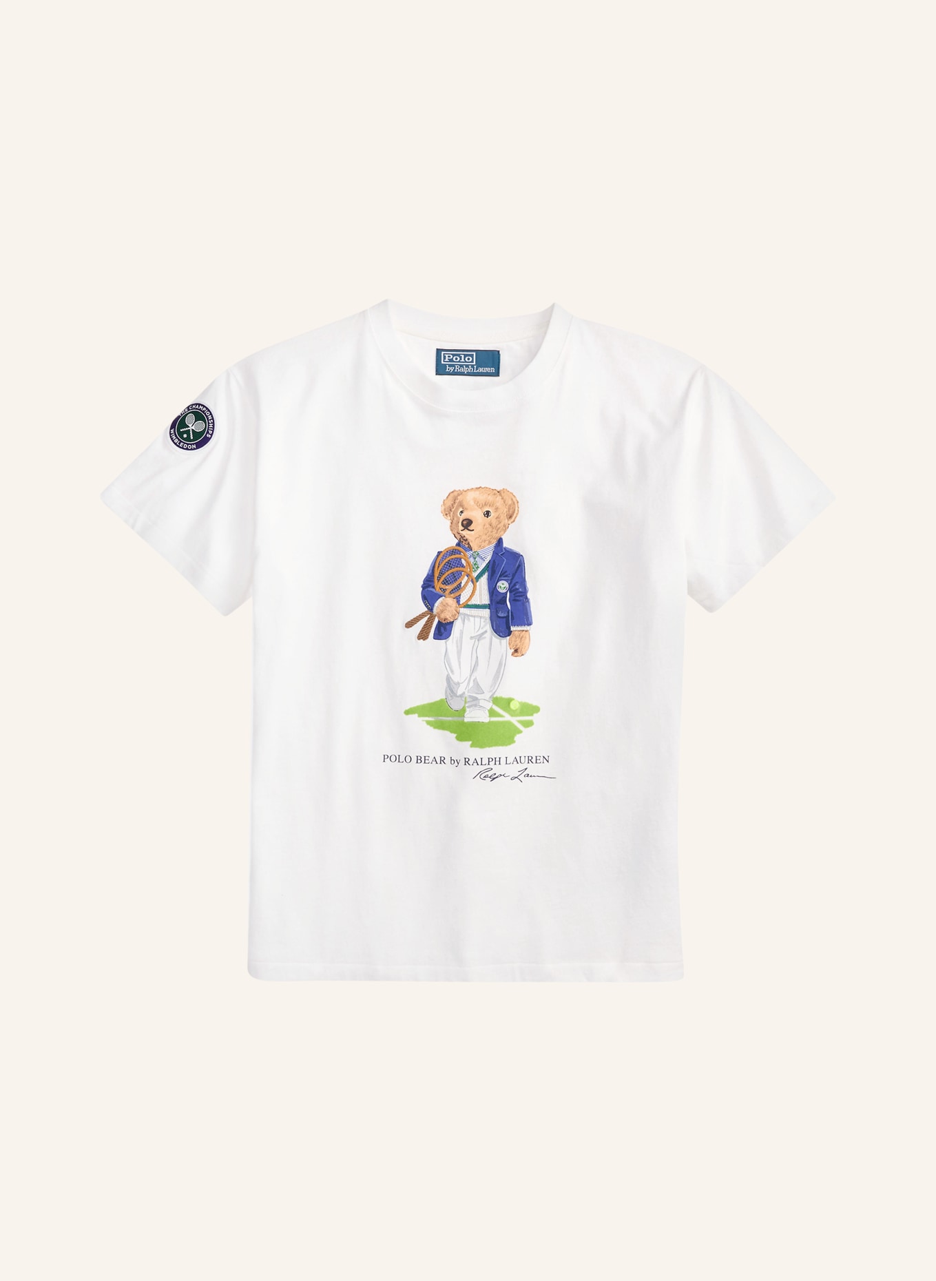 POLO RALPH LAUREN T-shirt: BLANC / VERT / BLEU