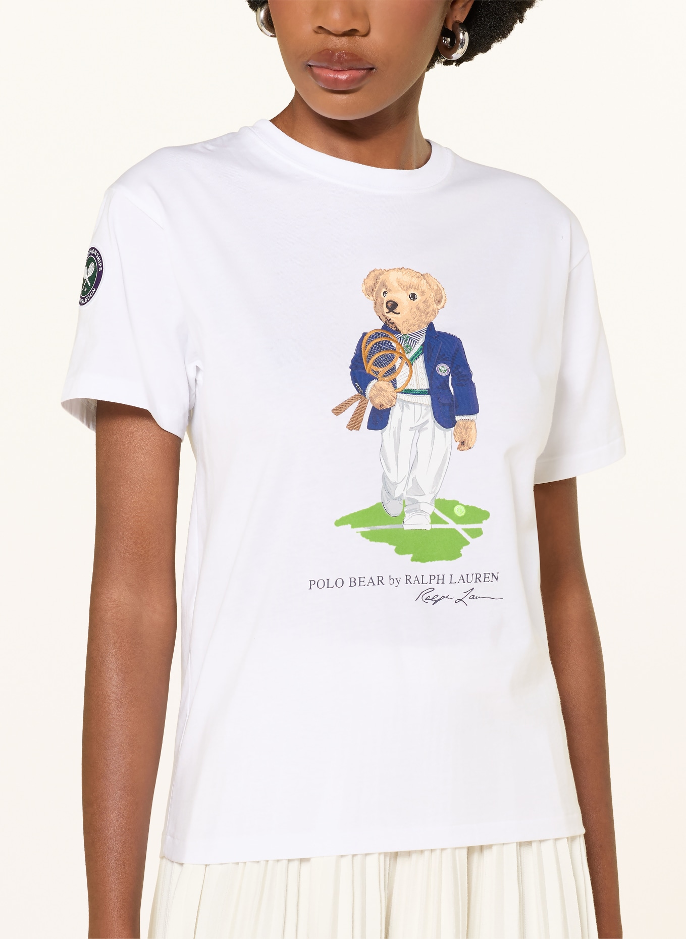 POLO RALPH LAUREN T-shirt: BLANC / VERT / BLEU