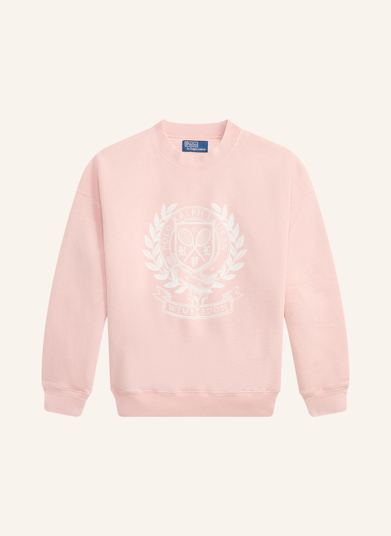 POLO RALPH LAUREN Sweat-shirt: ROSÉ / BLANC