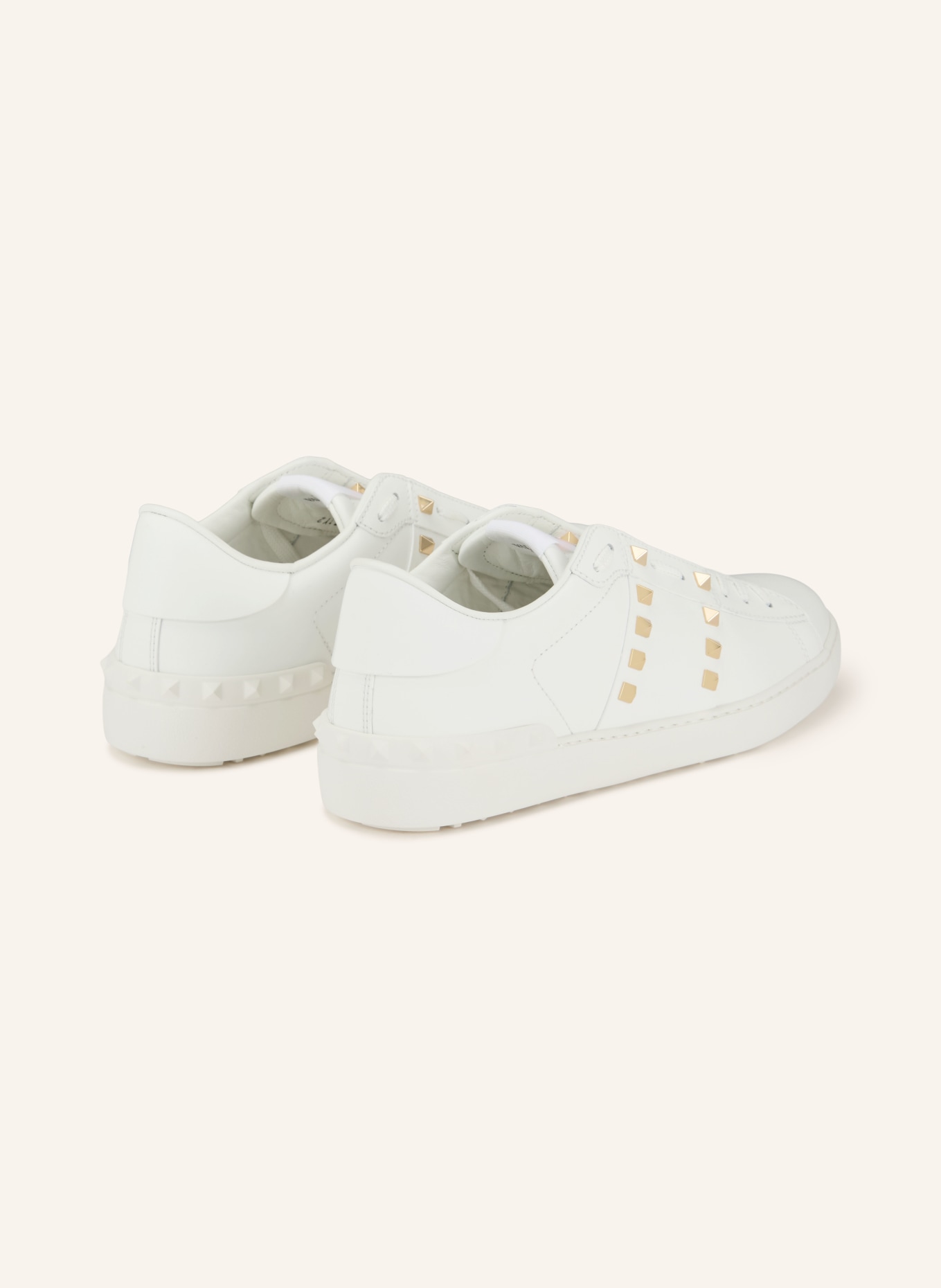 VALENTINO GARAVANI Sneaker ROCKSTUD UNTITLED mit Nieten: WEISS / GOLD
