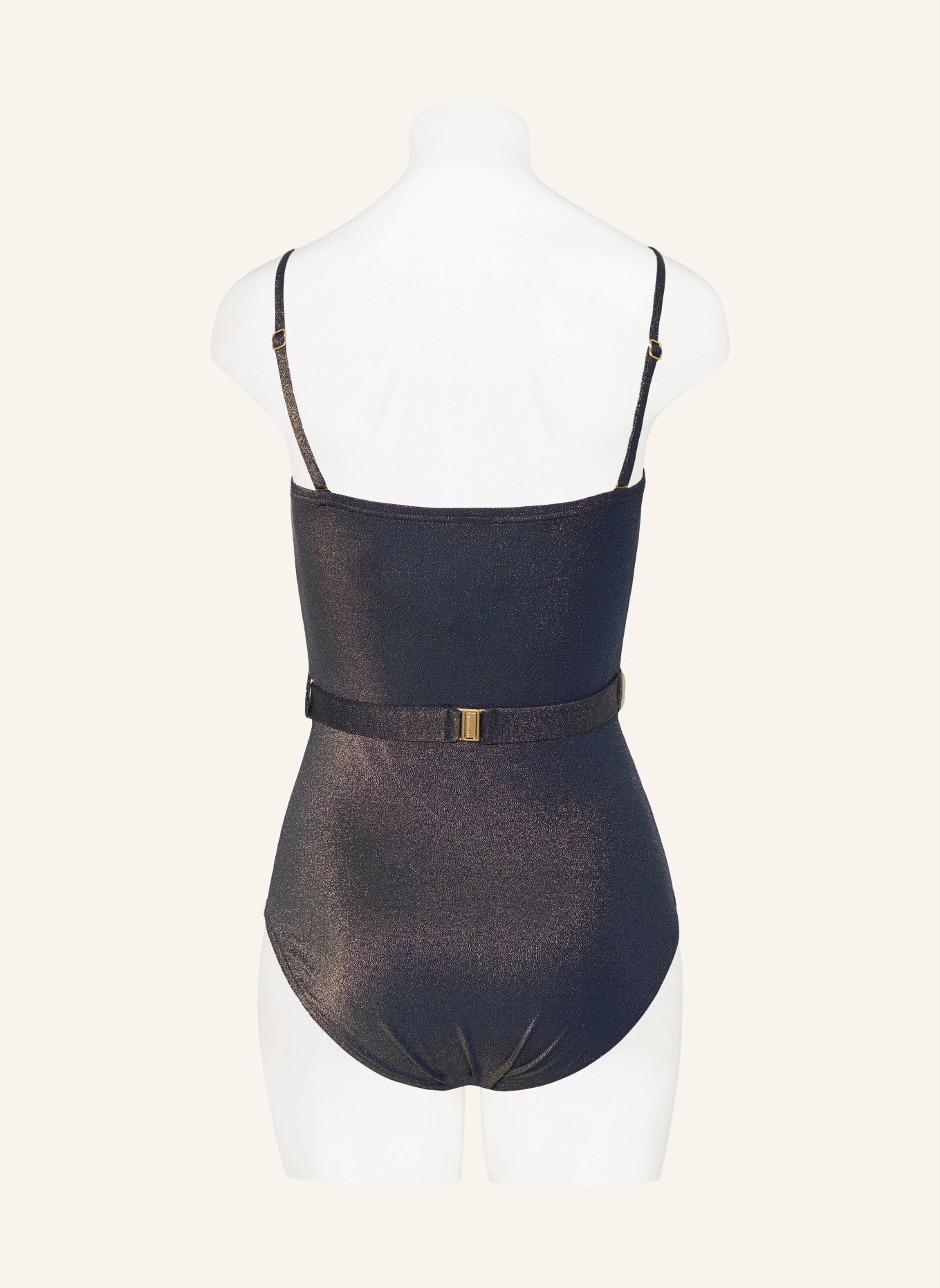 ZIMMERMANN Bandeau-Badeanzug ASTER mit Glitzergarn: DUNKELBLAU / GOLD