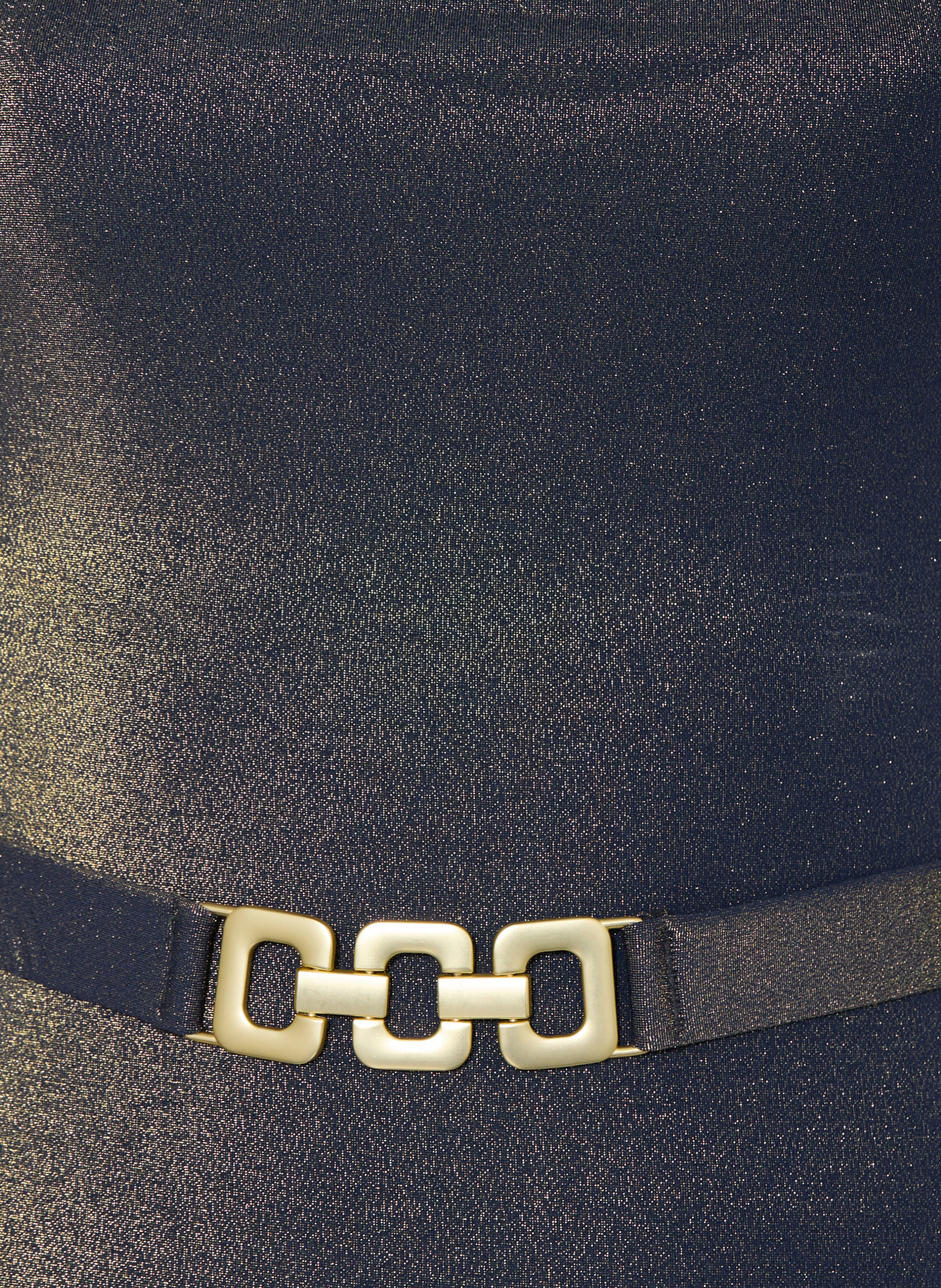 ZIMMERMANN Bandeau-Badeanzug ASTER mit Glitzergarn: DUNKELBLAU / GOLD