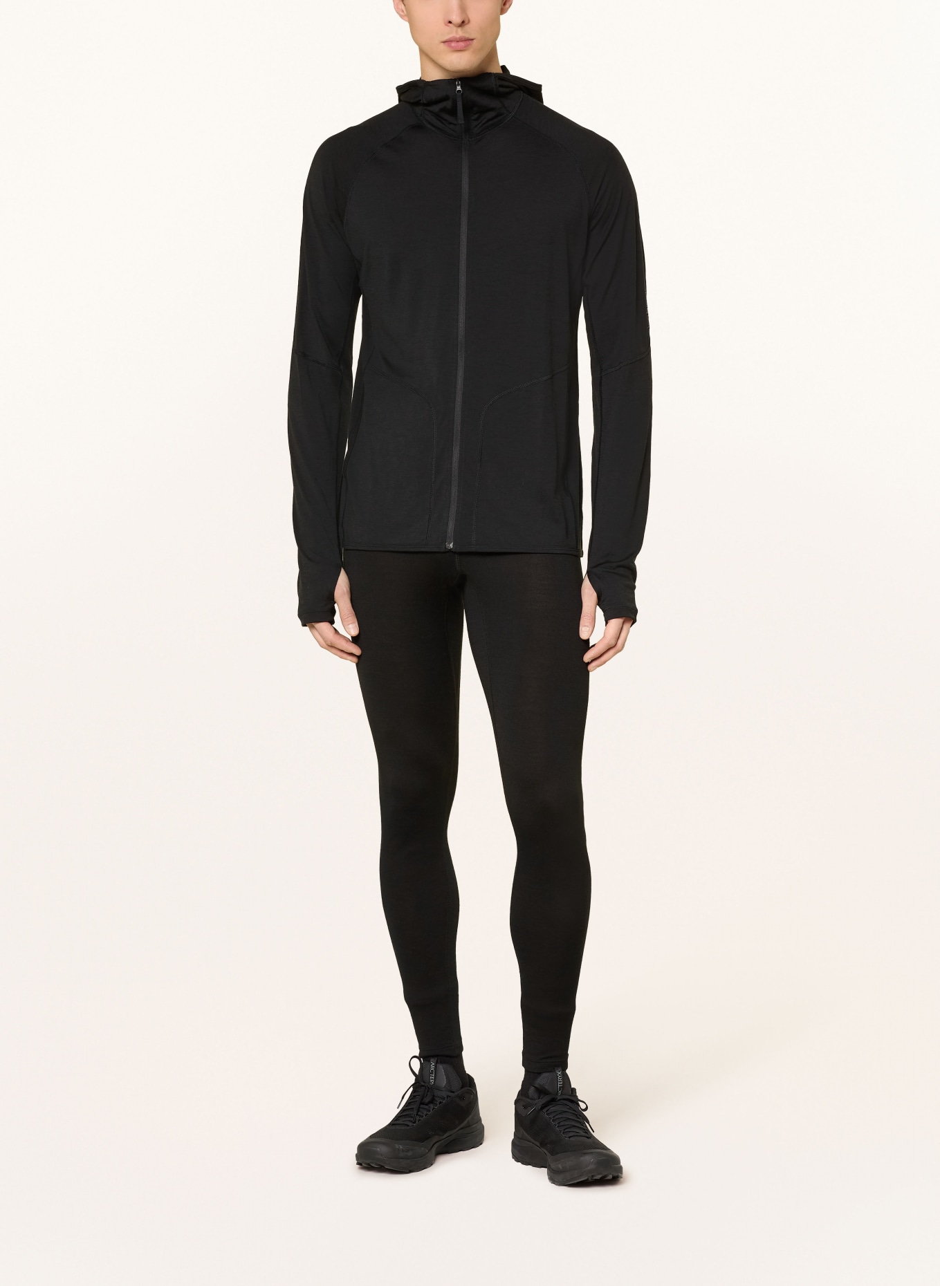 icebreaker 150 ACE Midlayer Jacket Made of Merino Wool: BLACK