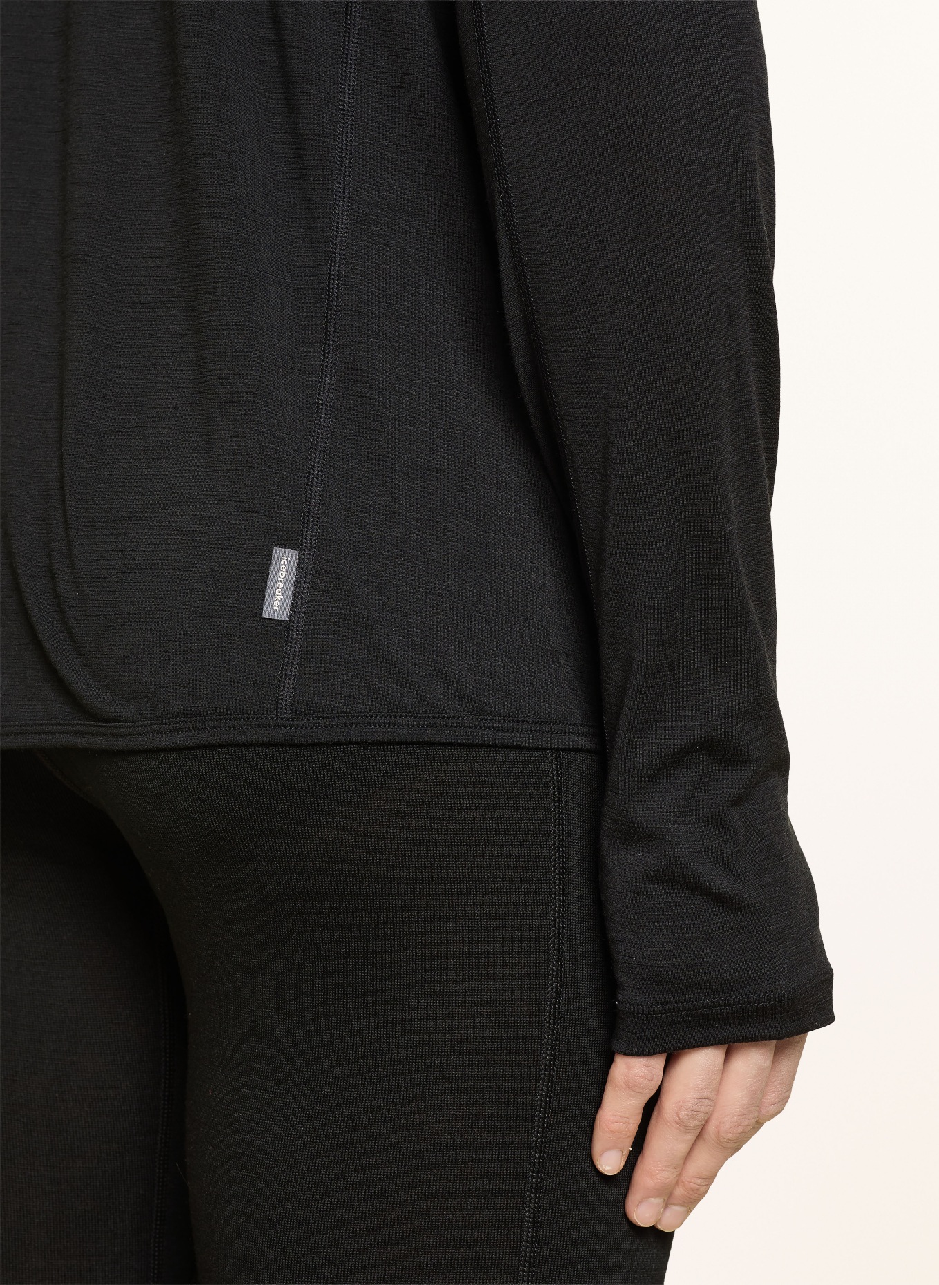 icebreaker 150 ACE Midlayer Jacket Made of Merino Wool: BLACK