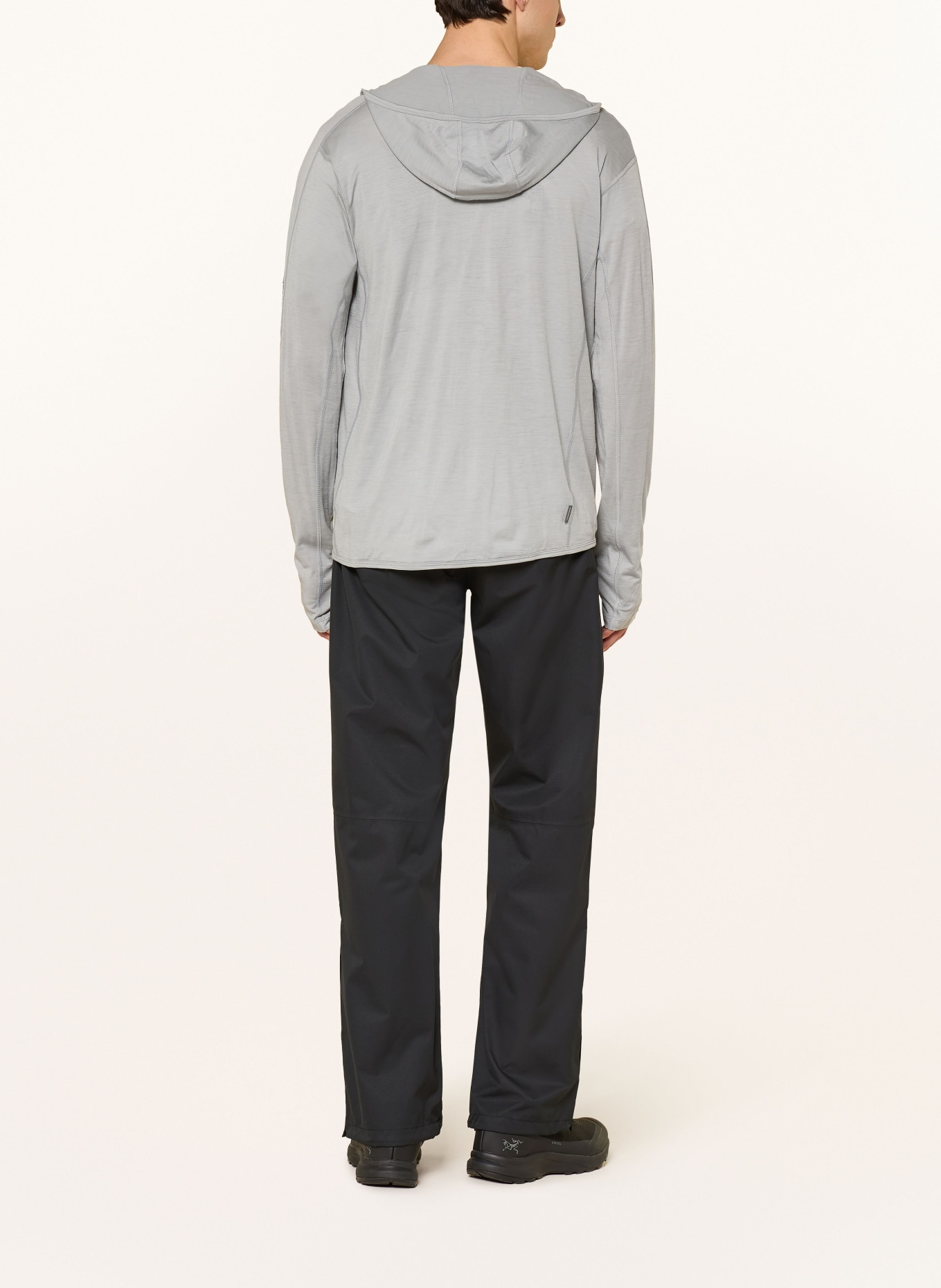 icebreaker 150 ACE Midlayer Jacket Made of Merino Wool: LIGHT GRAY