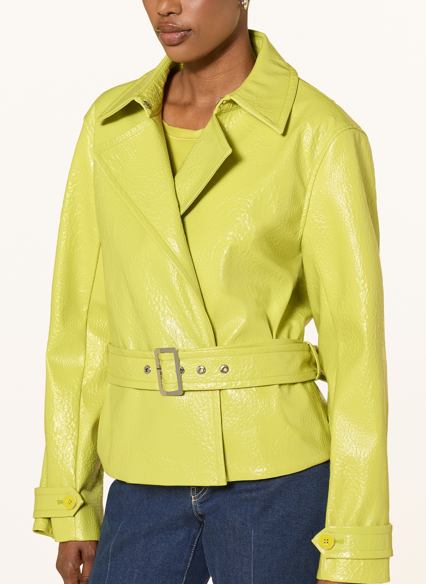 MARC CAIN Jacke in Lederoptik: 513 apple green new