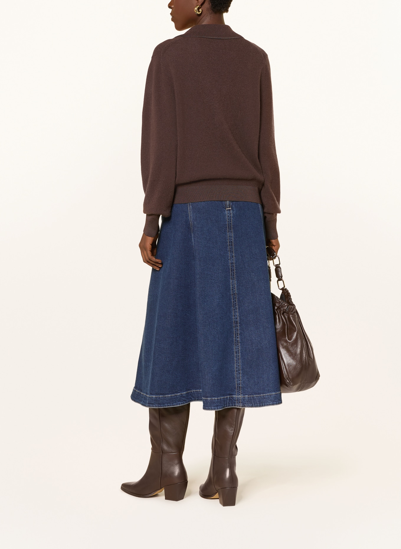 MARC CAIN Denim skirt: 357 vintage indigo