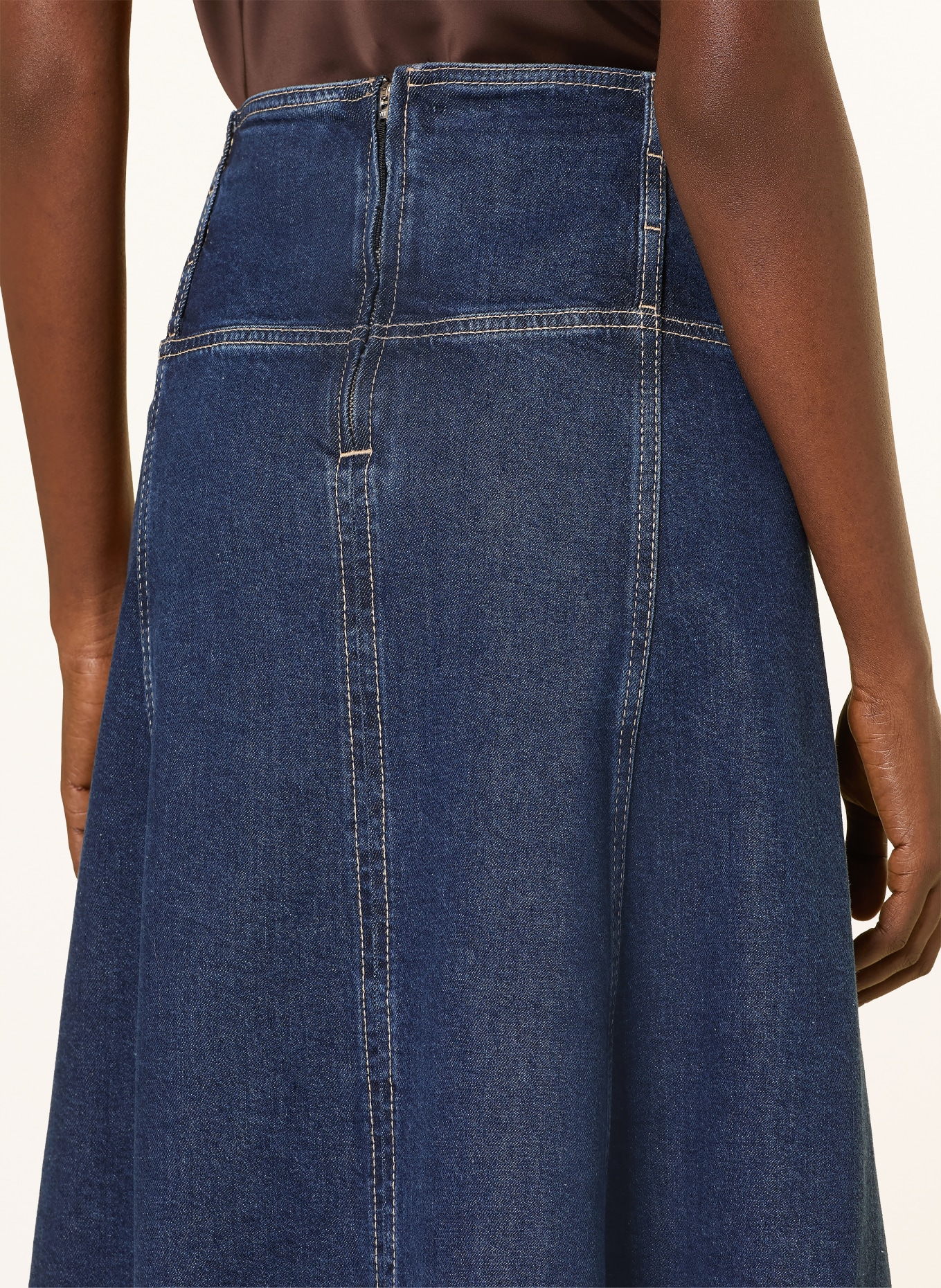 MARC CAIN Denim skirt: 357 vintage indigo