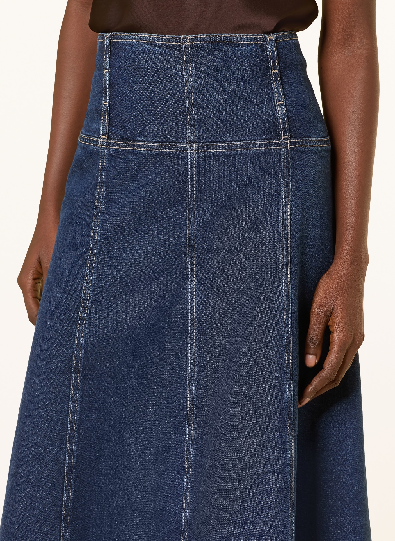 MARC CAIN Denim skirt: 357 vintage indigo