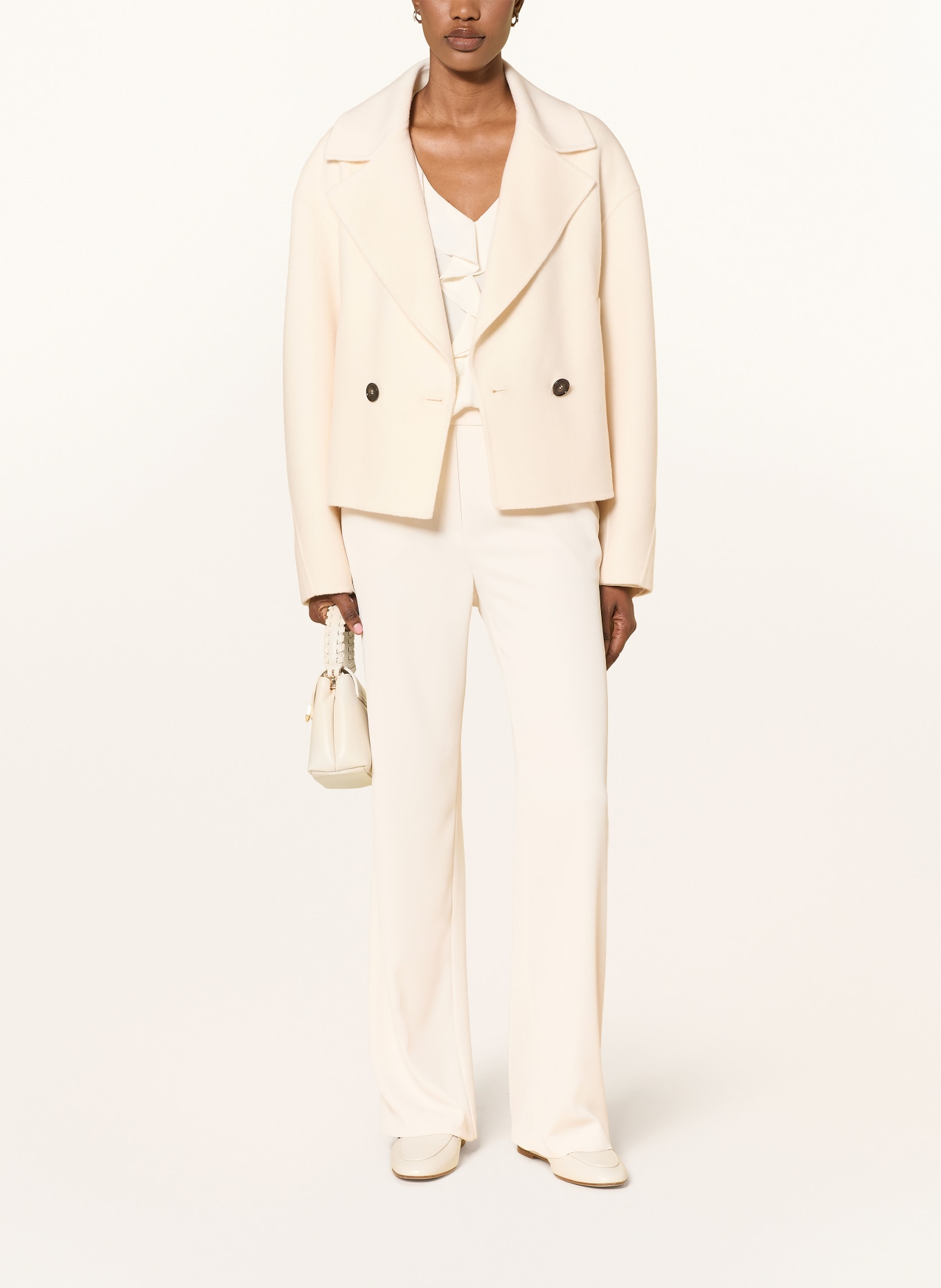 MARC CAIN Peacoat: 112 bright ecru