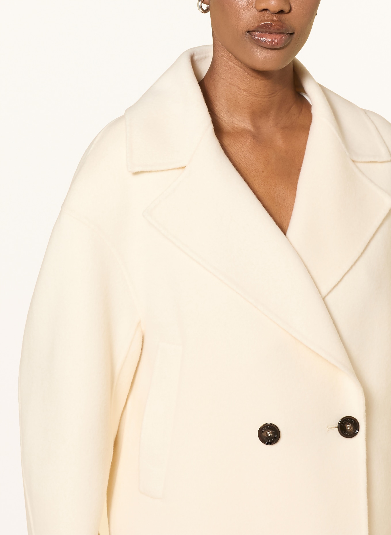 MARC CAIN Peacoat: 112 bright ecru