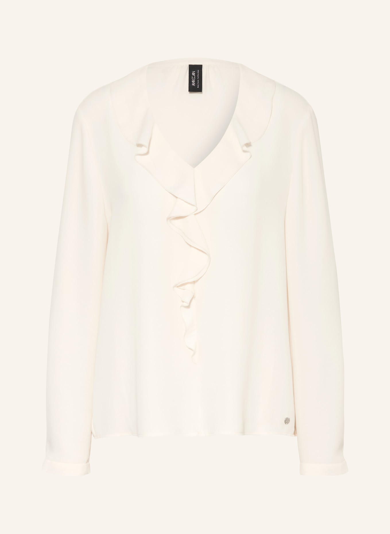 MARC CAIN Blusenshirt mit Volants: 112 bright ecru