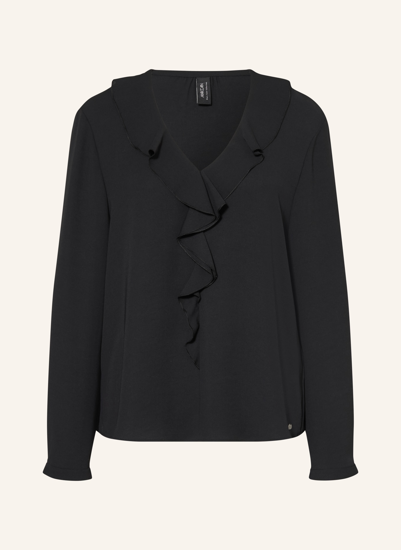 MARC CAIN Bluzka z falbanami: 900 black new