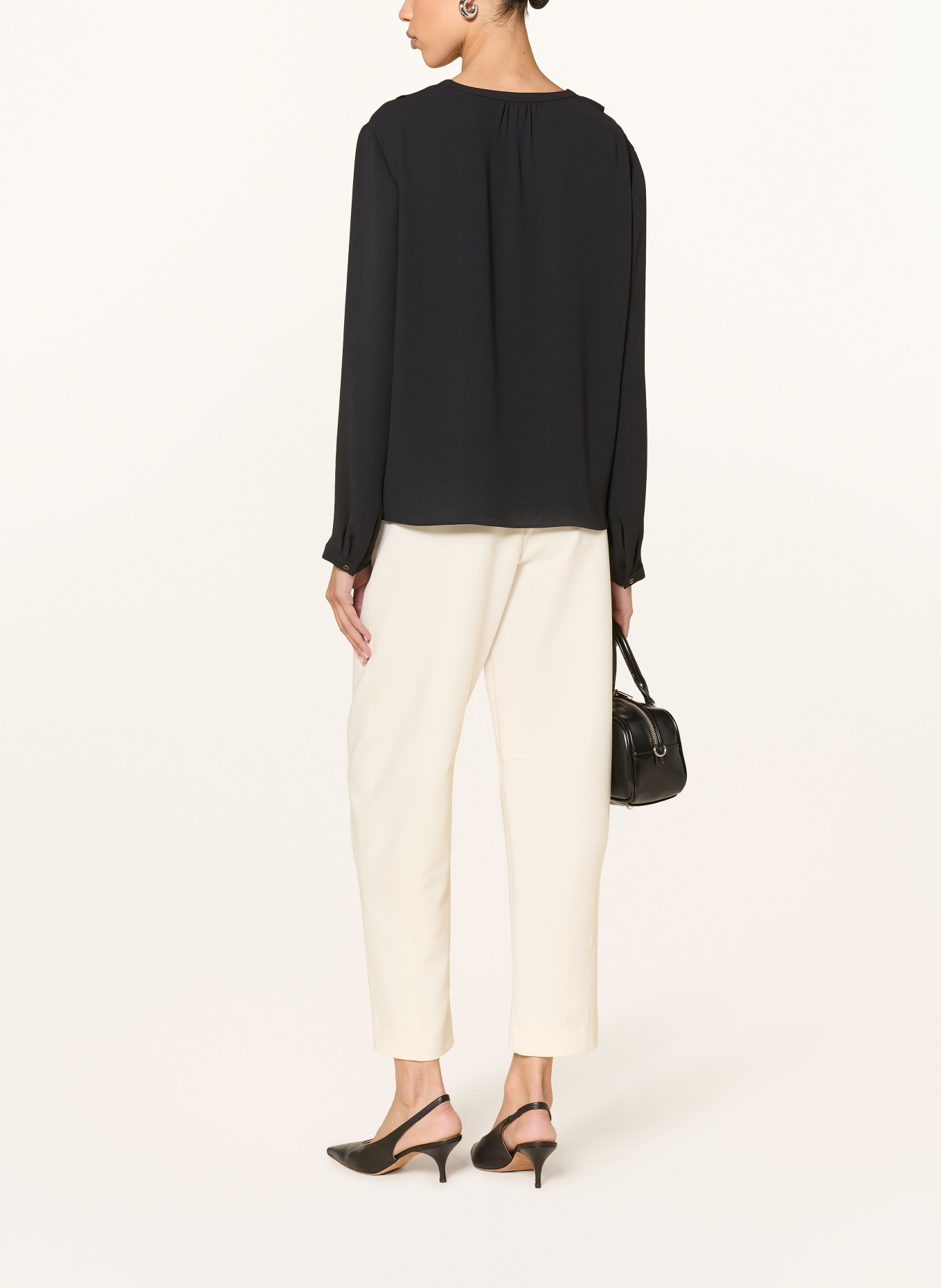MARC CAIN Bluzka z falbanami: 900 black new