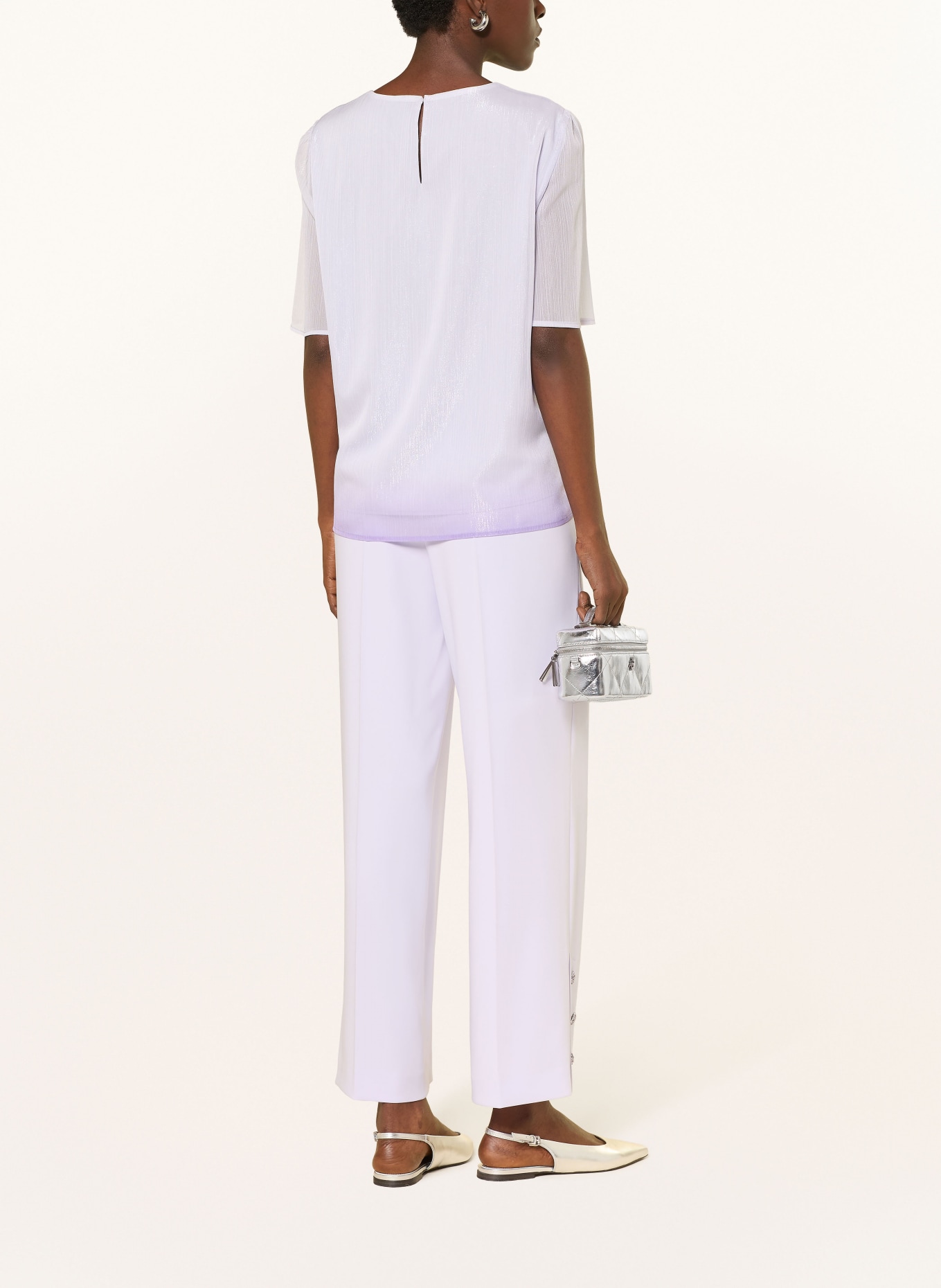 MARC CAIN Blusenshirt mit Glitzergarn: 715 purple heather