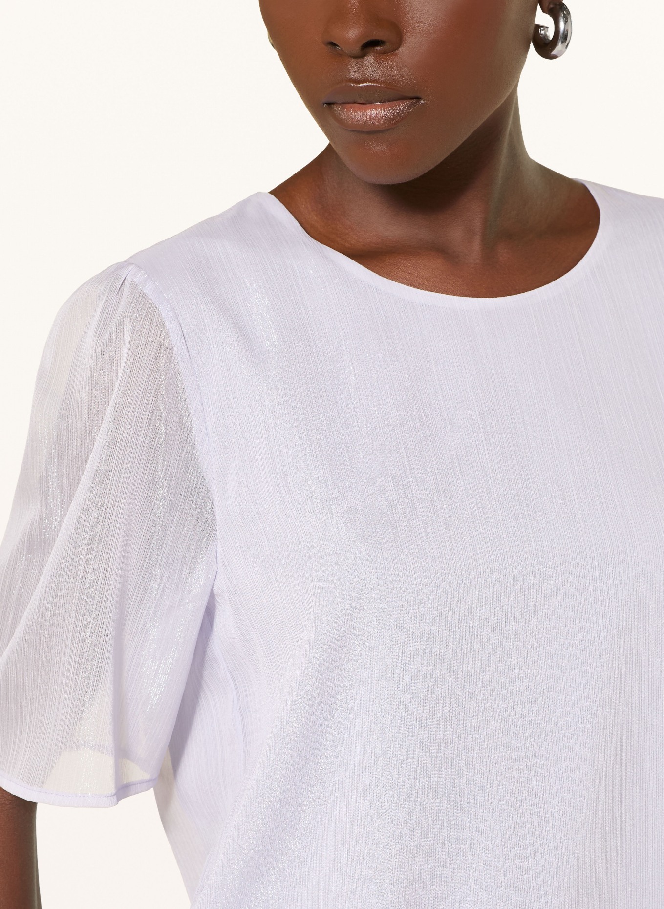 MARC CAIN Blusenshirt mit Glitzergarn: 715 purple heather