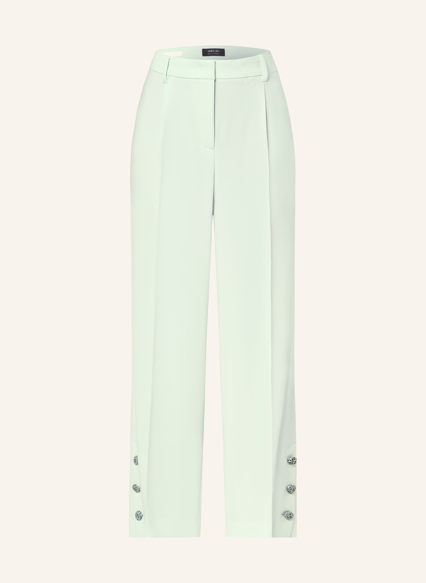 MARC CAIN WASCO Marlene Pants with Rhinestones: 502 misty jade