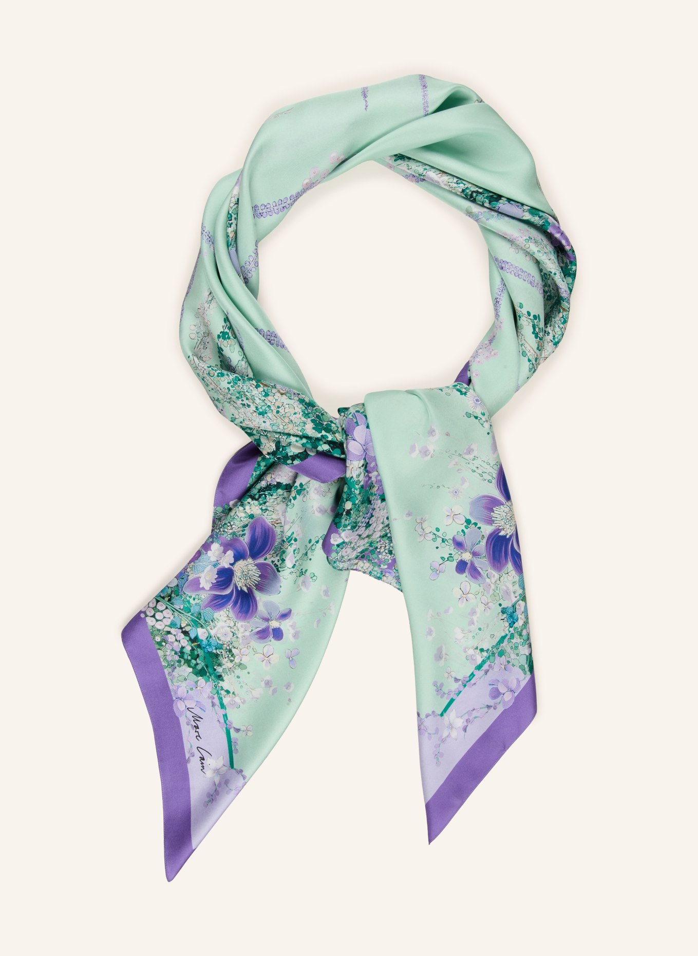 MARC CAIN foulard en soie: 502 misty jade