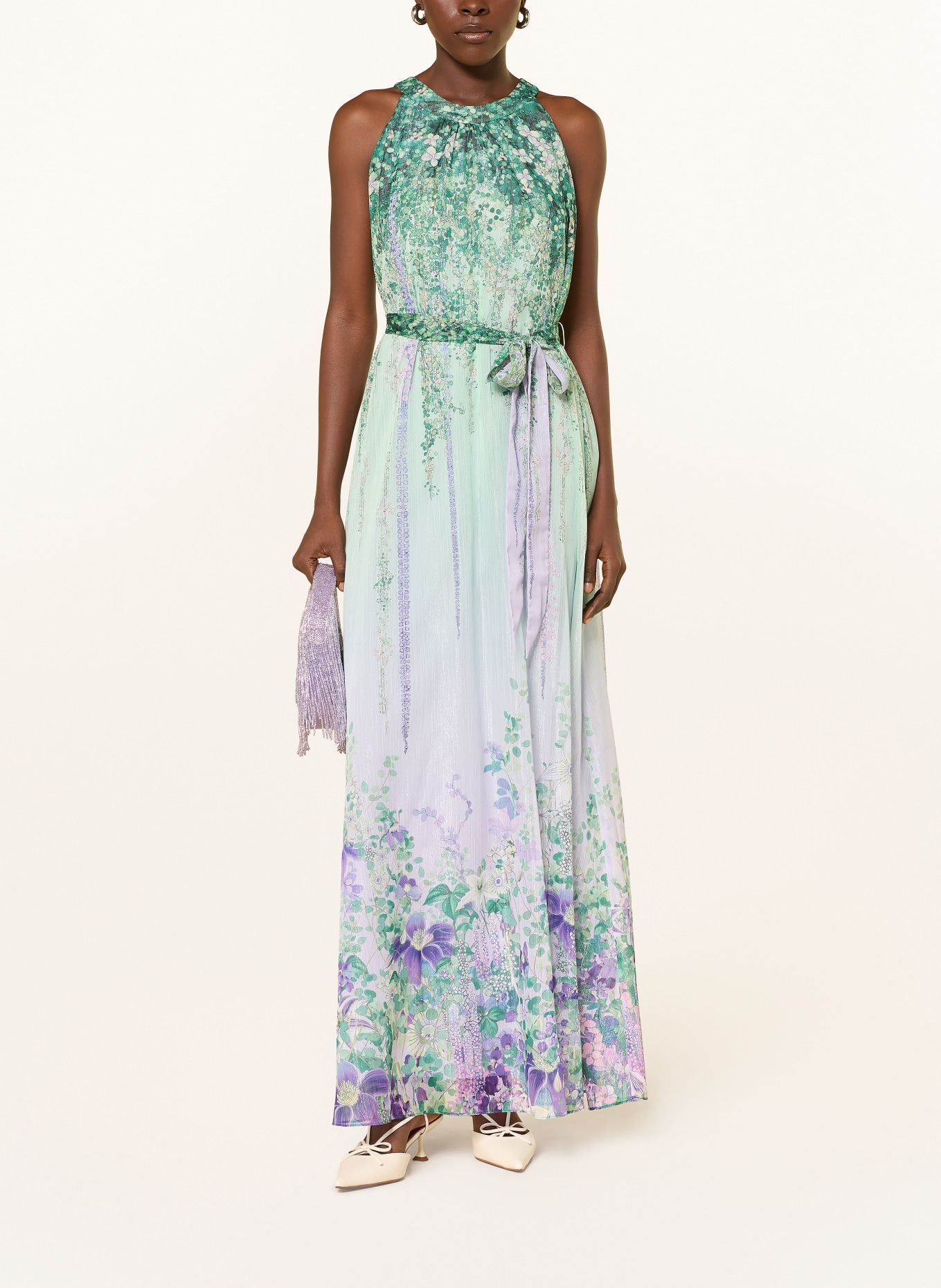 MARC CAIN Abendkleid mit Glitzergarn: 715 purple heather