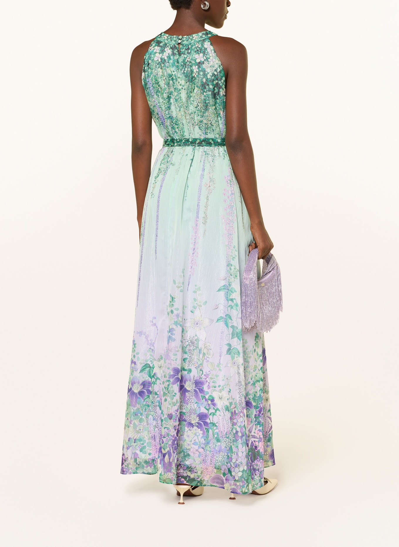 MARC CAIN Abendkleid mit Glitzergarn: 715 purple heather
