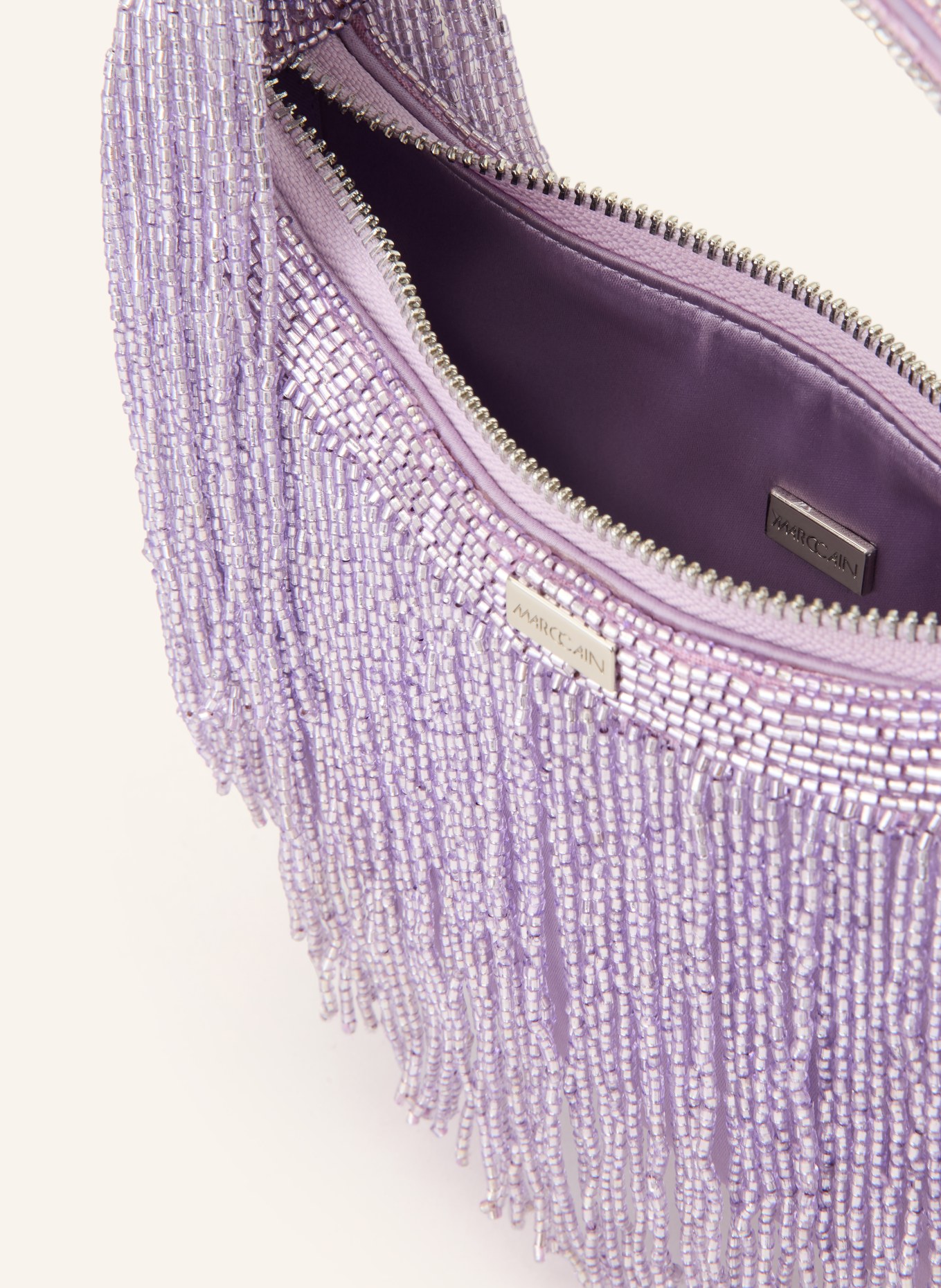 MARC CAIN MINI Handbag with Decorative Beads: 715 purple heather