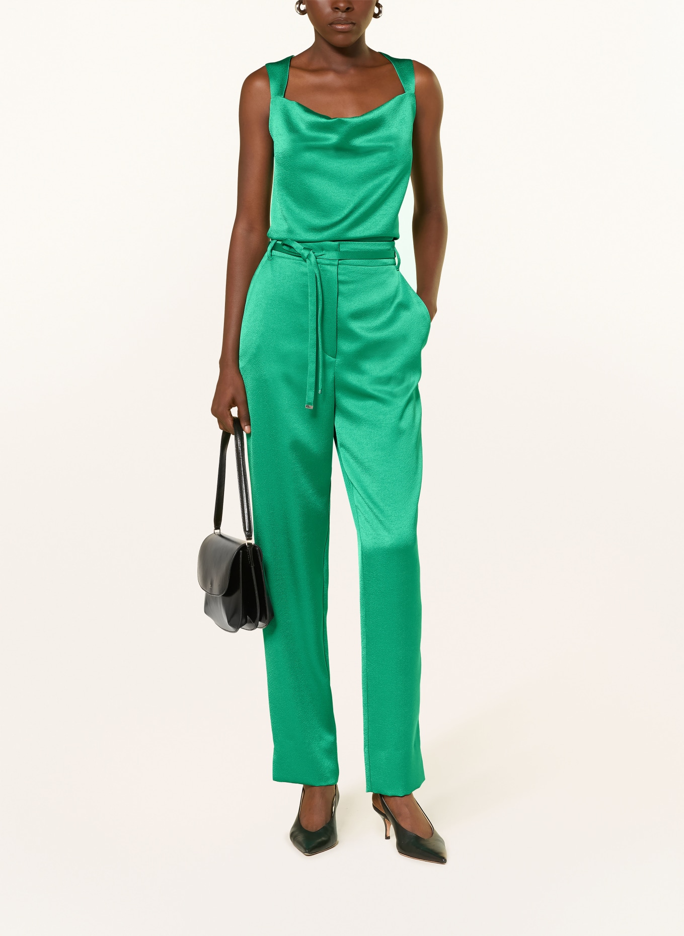 MARC CAIN Bluzka z satyny: 553 pepper green