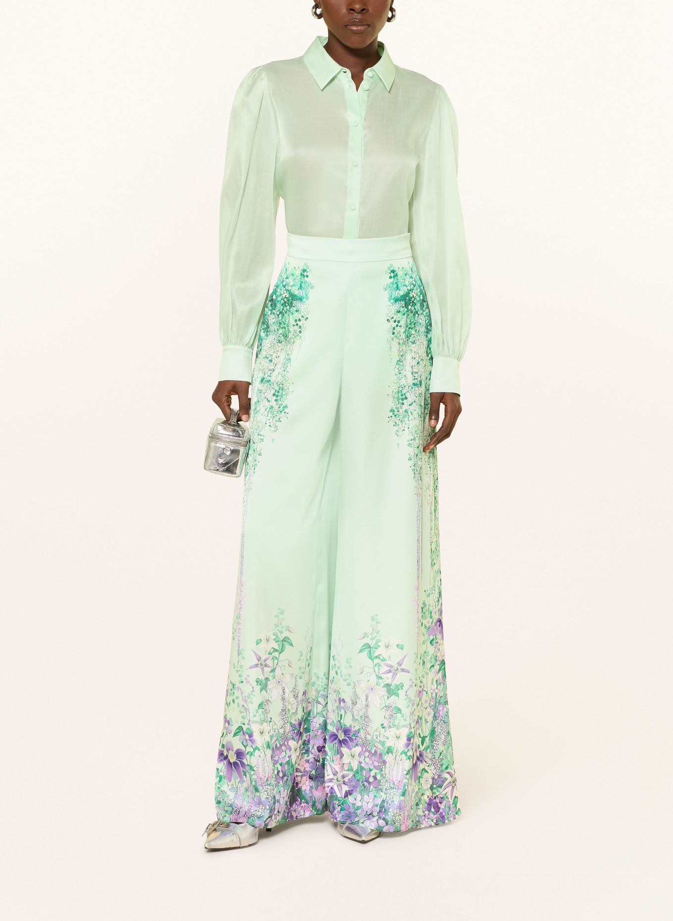 MARC CAIN Silk blouse: 502 misty jade