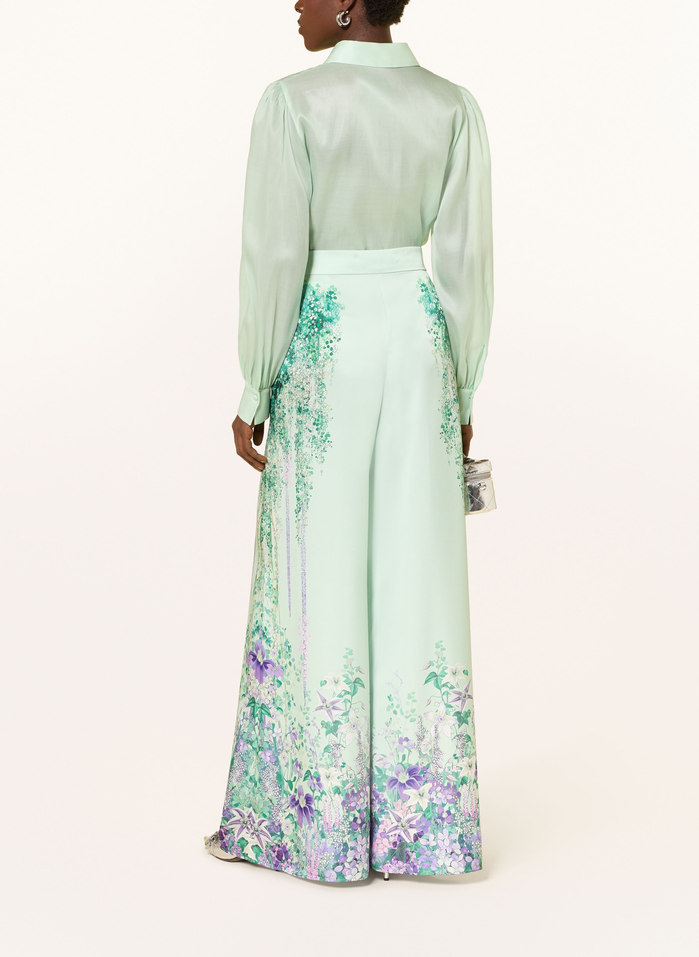 MARC CAIN Silk blouse: 502 misty jade