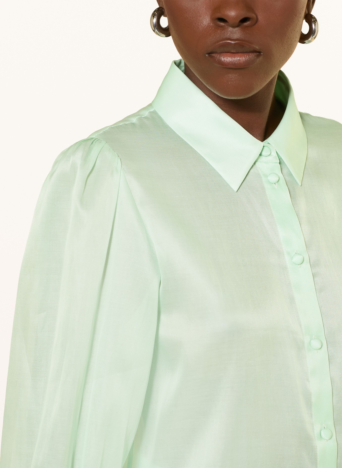 MARC CAIN Silk blouse: 502 misty jade