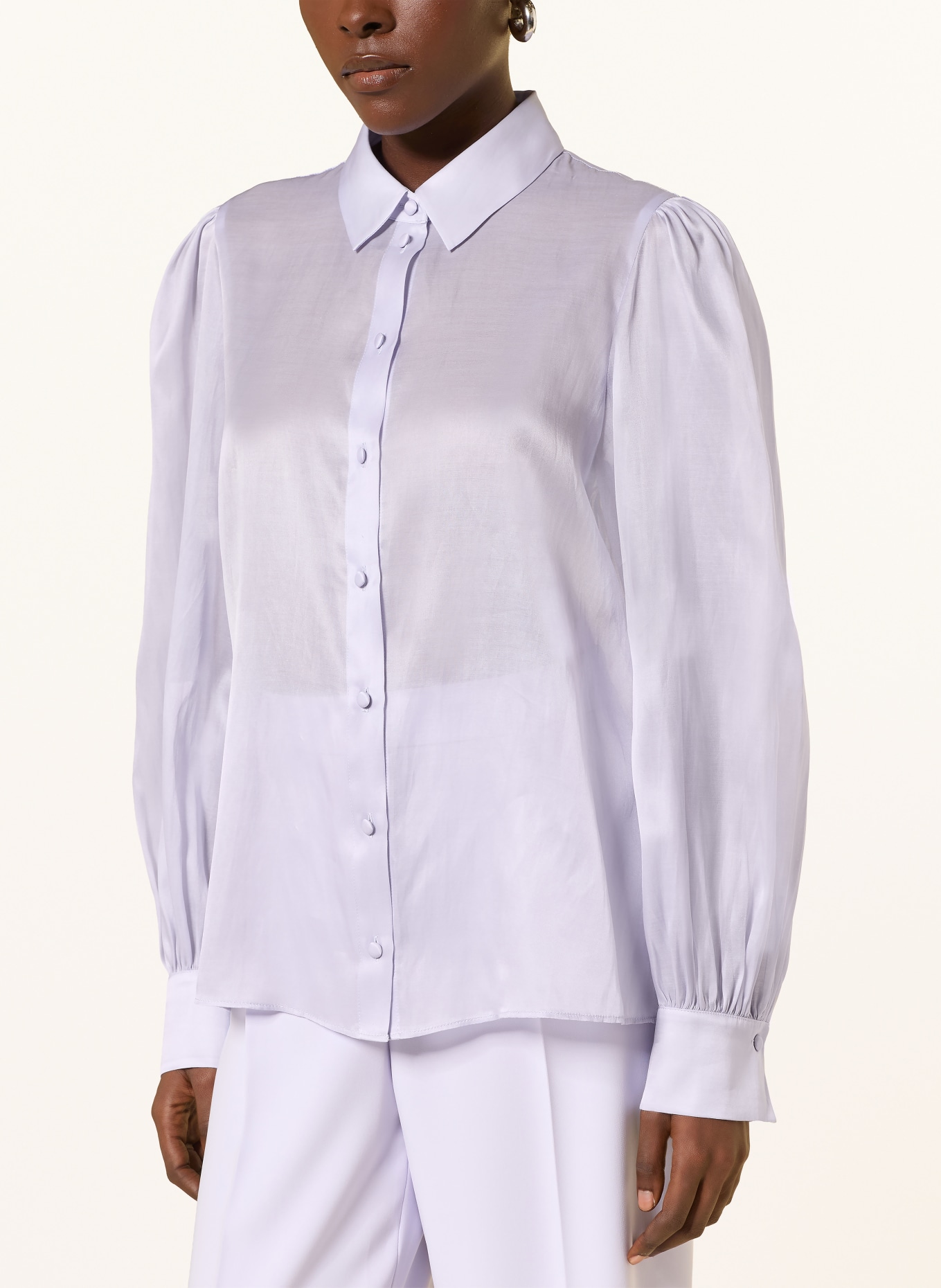 MARC CAIN Hemdbluse mit Seide: 715 purple heather