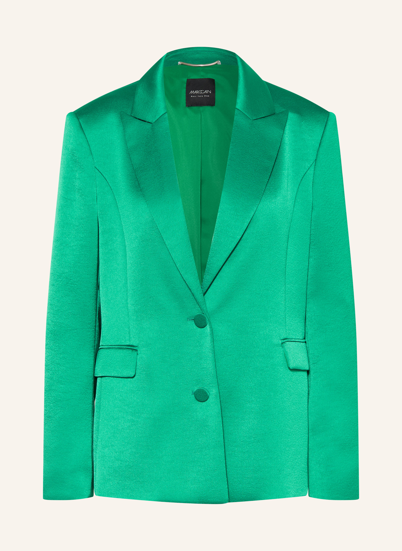 MARC CAIN Satinblazer: 553 pepper green