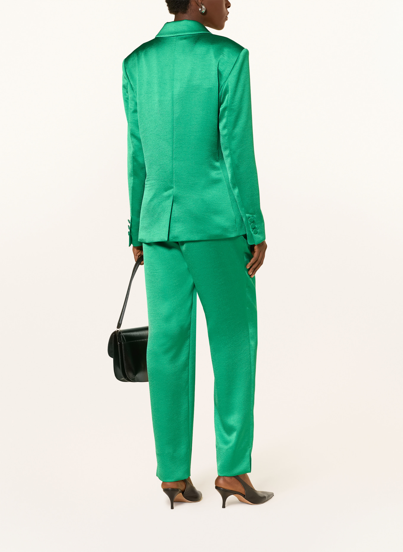 MARC CAIN Satinblazer: 553 pepper green