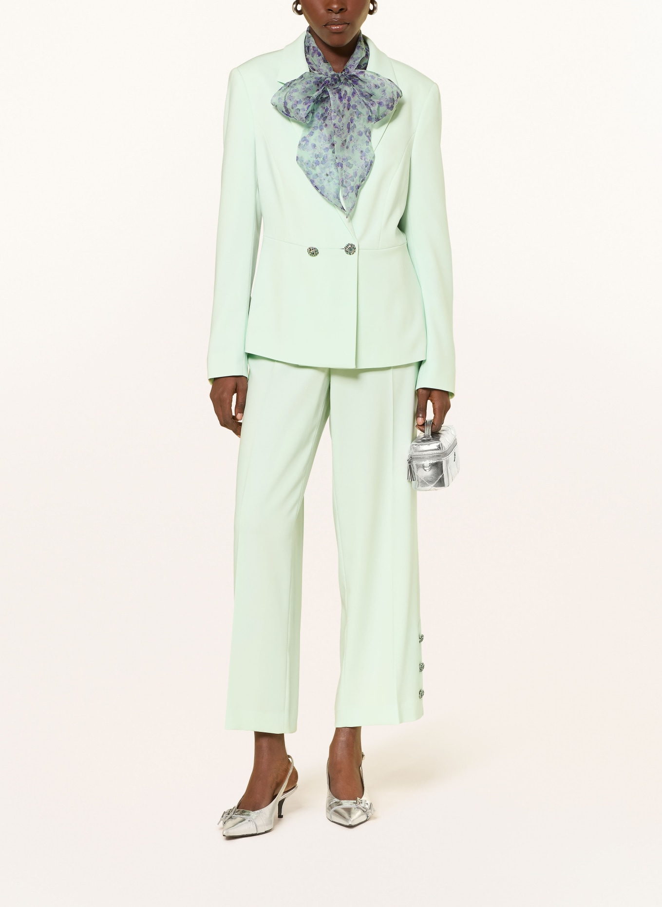 MARC CAIN Blazer mit Schmucksteinen: 502 misty jade