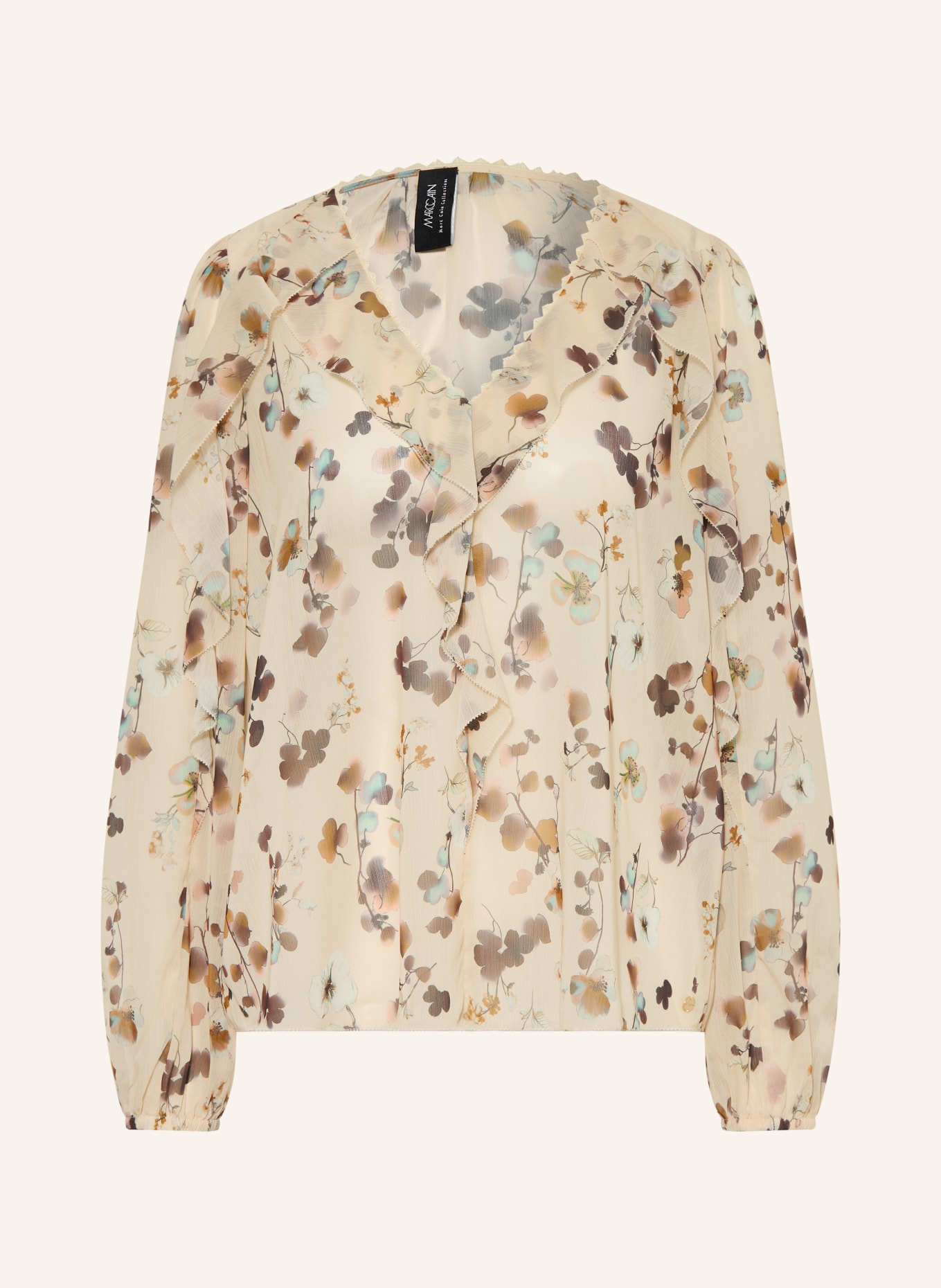 MARC CAIN Blusenshirt mit Volants: 126 lamb`s wool