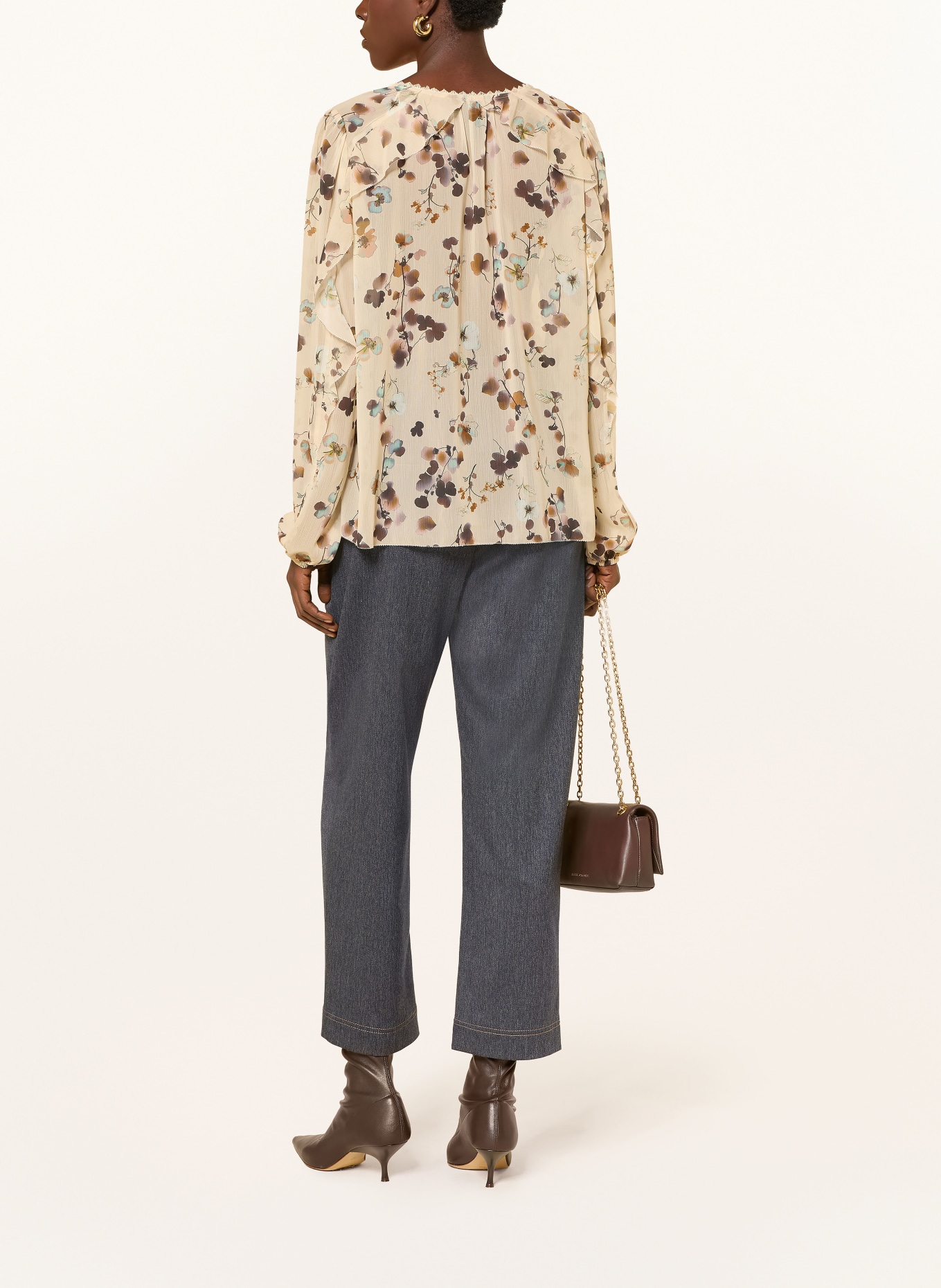 MARC CAIN Blusenshirt mit Volants: 126 lamb`s wool