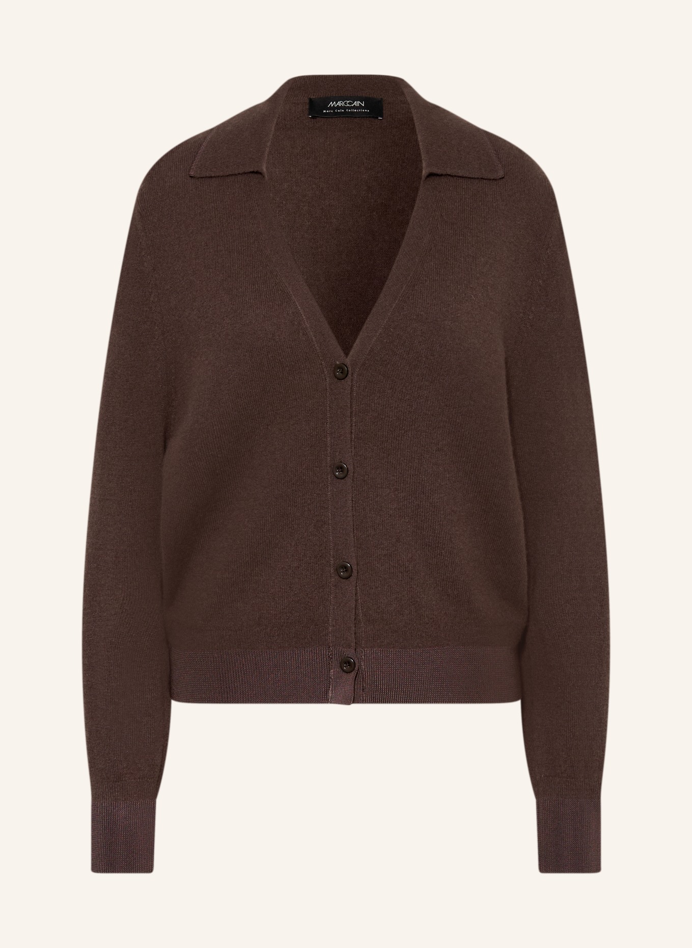 MARC CAIN Strickjacke aus Cashmere: 697 seal brown