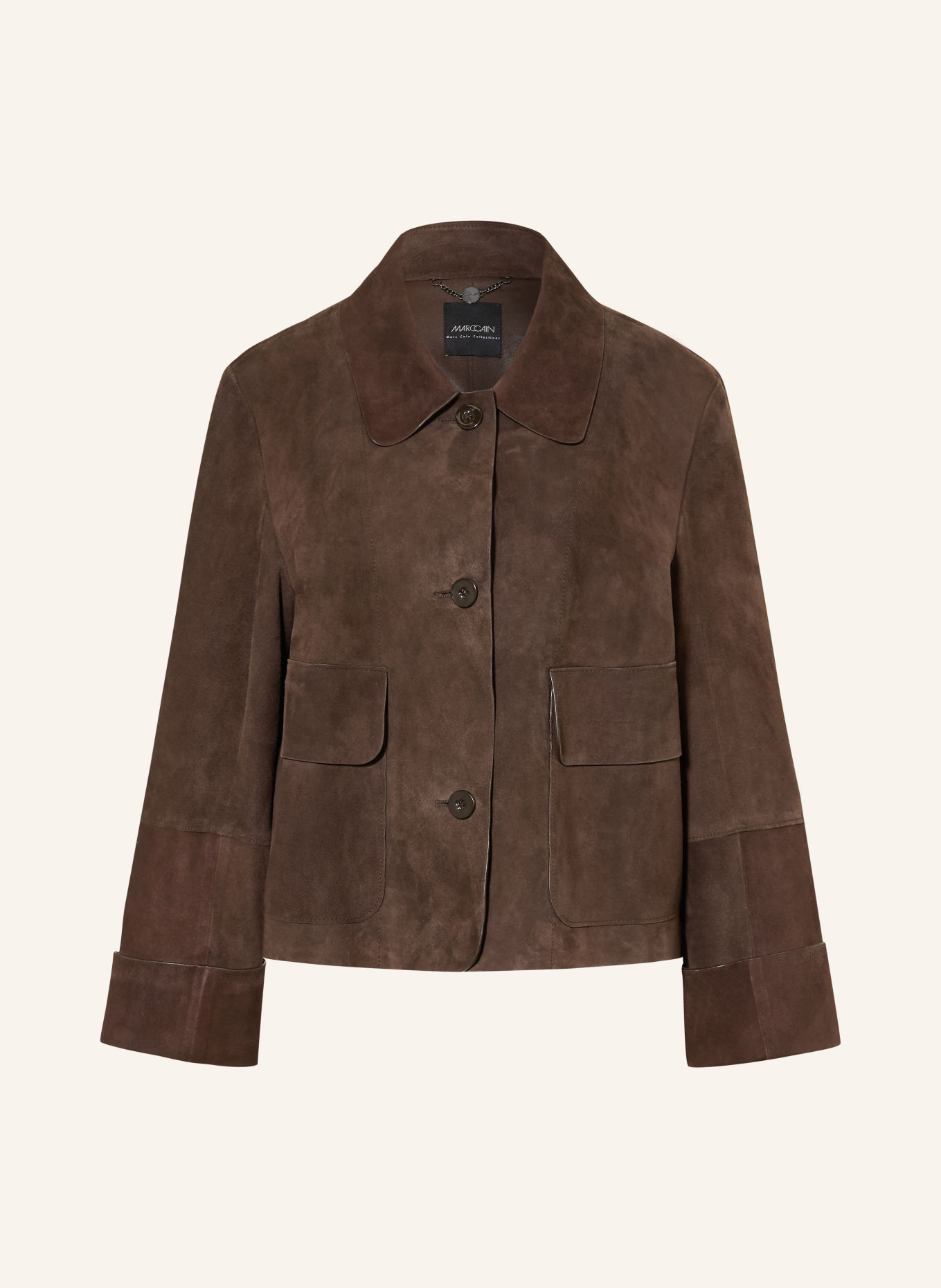 MARC CAIN Leren jas: 697 seal brown