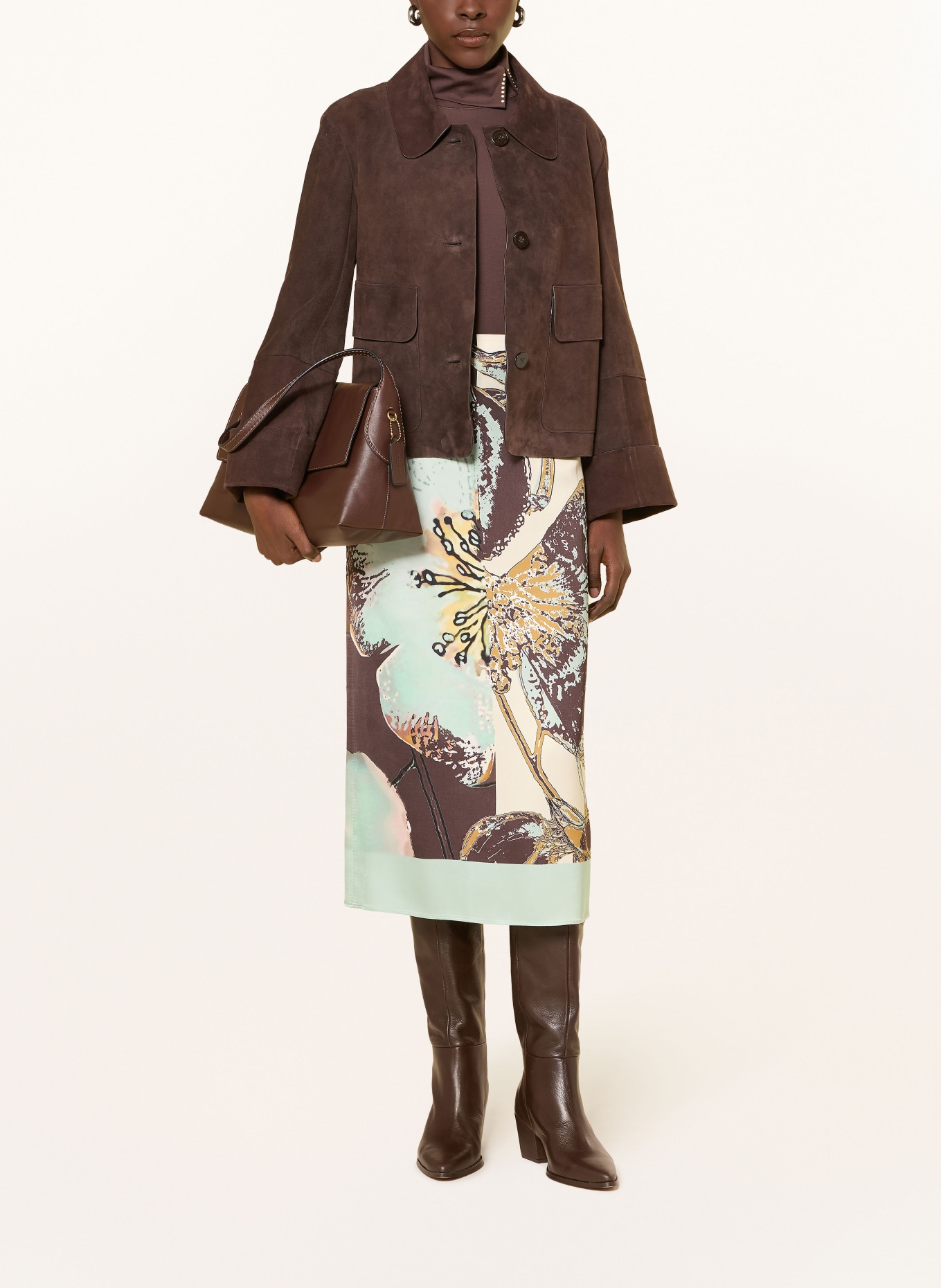 MARC CAIN Satinrock: 505 silt green