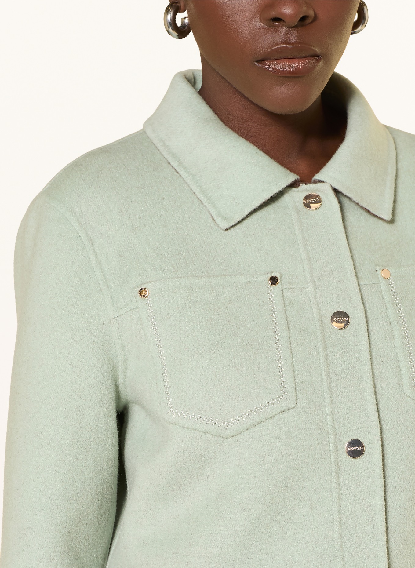 MARC CAIN Kastenjacke zum Wenden: 505 silt green