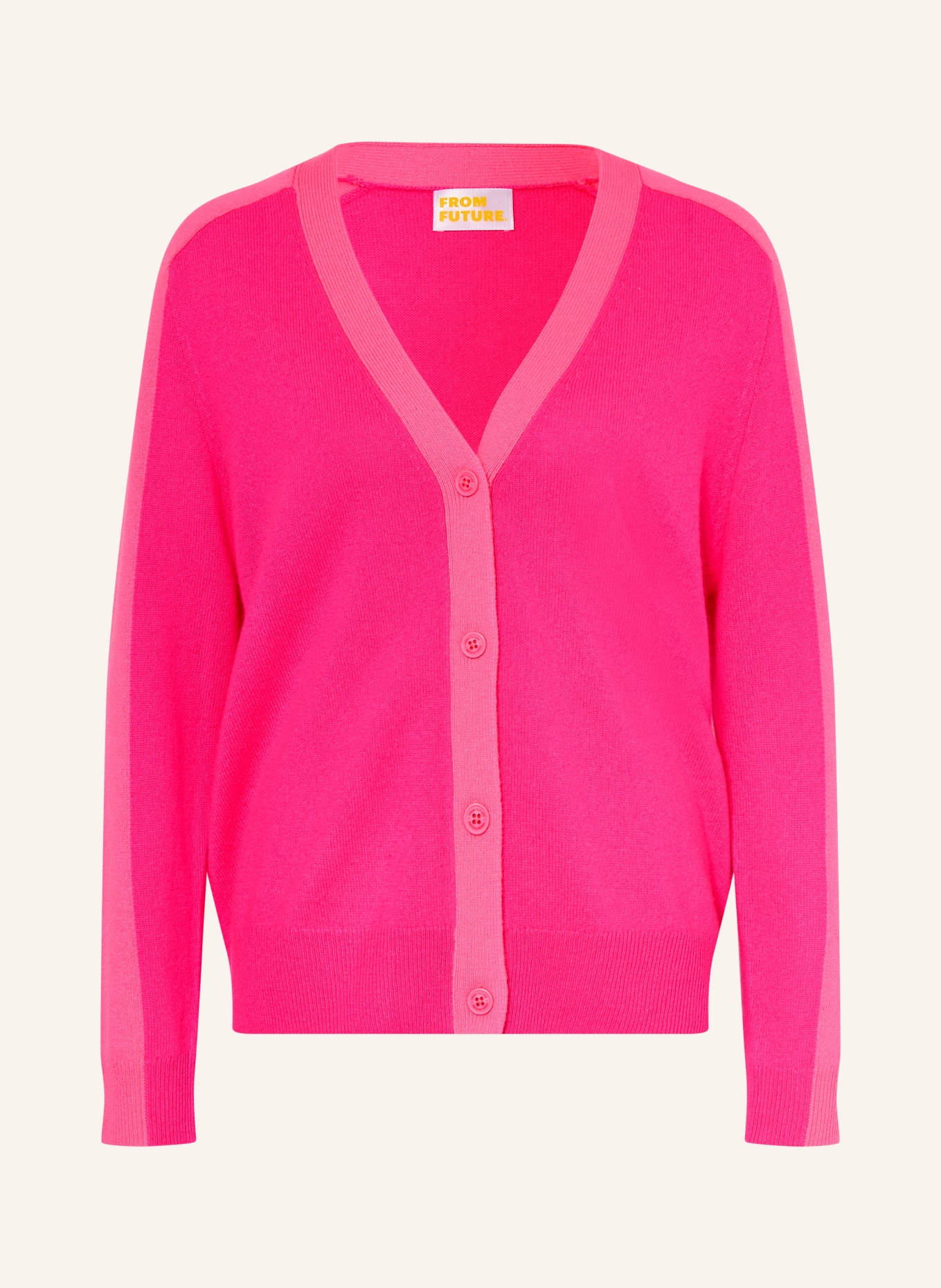 FROM FUTURE Strickjacke aus Cashmere: NEONPINK / NEONROSA