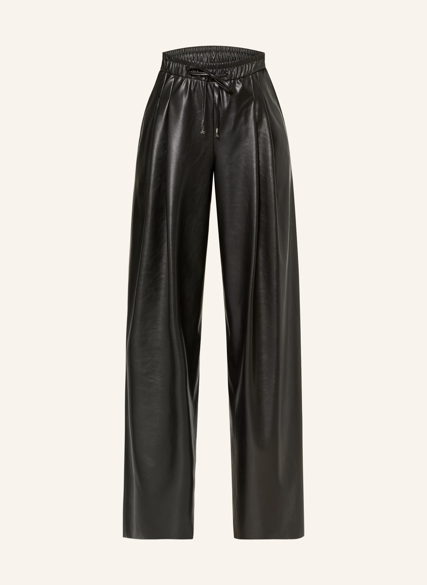 MARC CAIN WINNIPEG leather-look marlene pants: 900 black new
