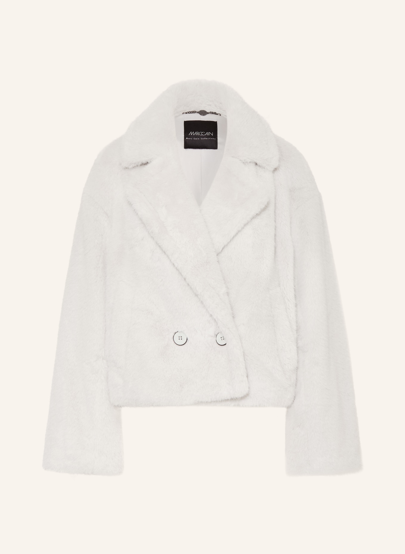 MARC CAIN Faux fur jacket: 812 vapor blue