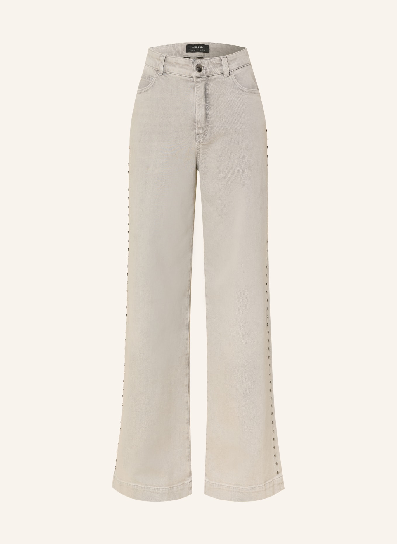 MARC CAIN Wide Leg Jeans WARRI mit Nieten: 820 GREY